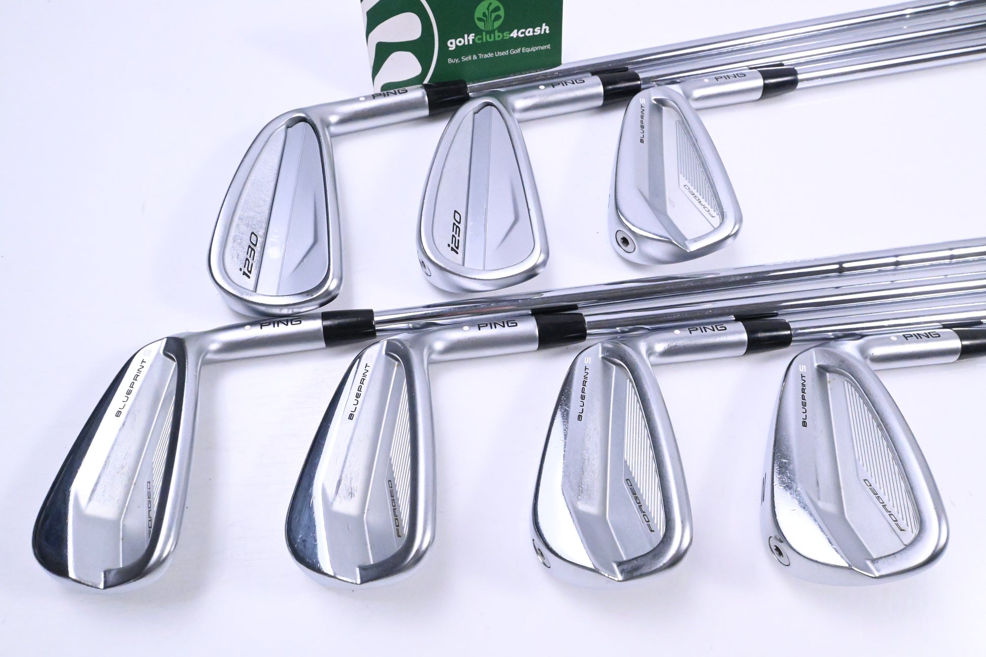 Ping i230/Blueprint S Irons / 4-PW / White Dot / Stiff Flex N.S.Pro Modus³ Tour