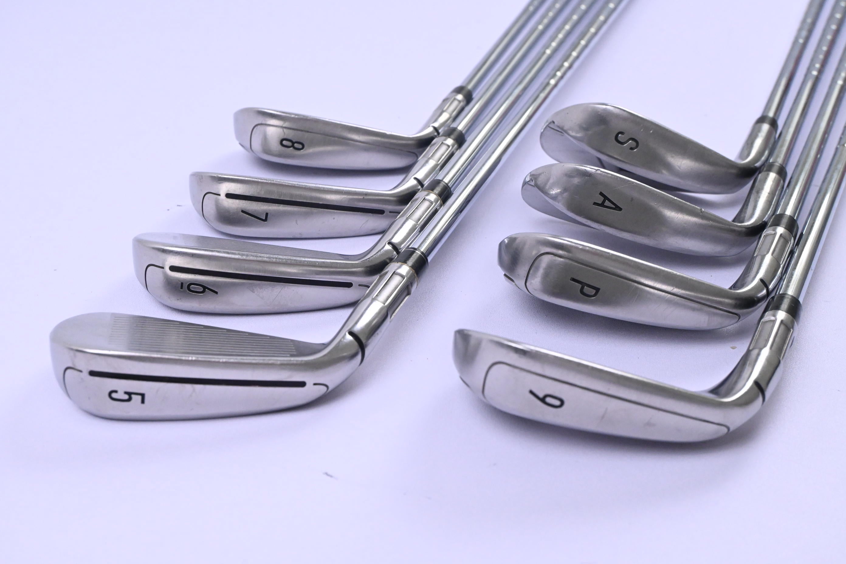 Taylormade M6 Irons / 5-PW+GW+SW / Stiff Flex KBS MAX 85 Shafts