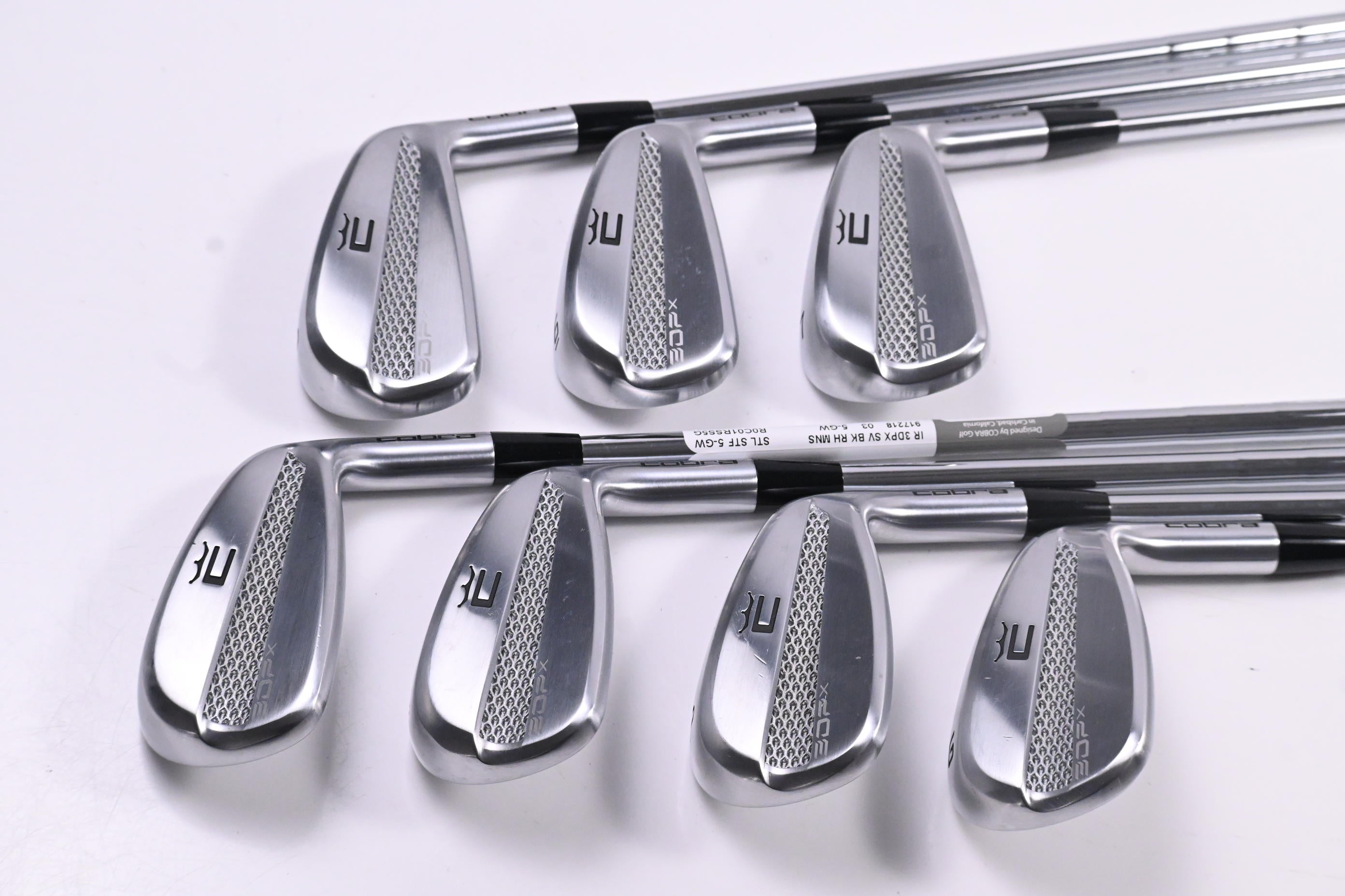 Cobra 3DP X Irons / 5-PW+GW / Stiff Flex KBS Tour Lite Shafts