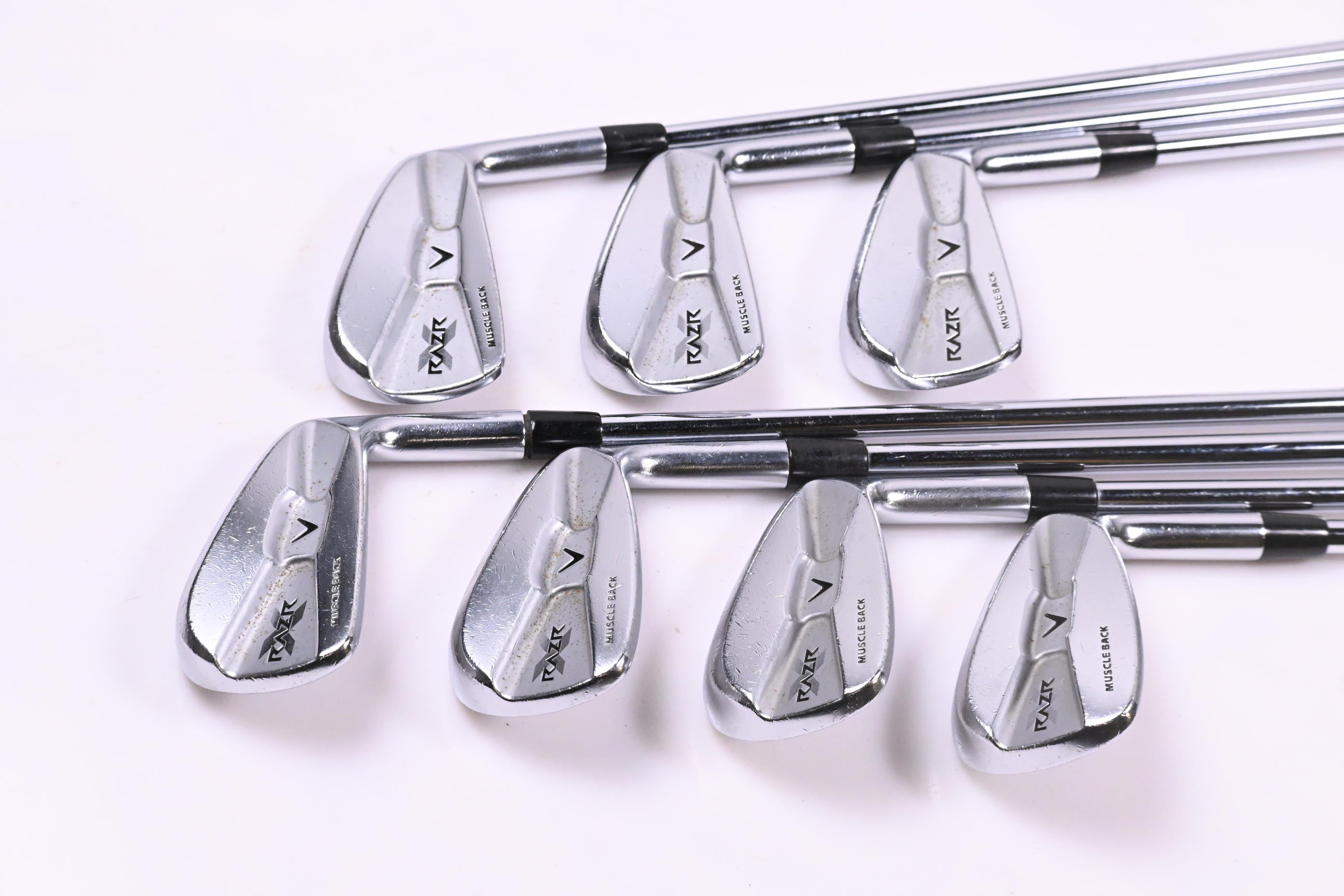Callaway RAZR X Muscleback Irons / 4-PW / Stiff Flex Project X Flighted Shafts