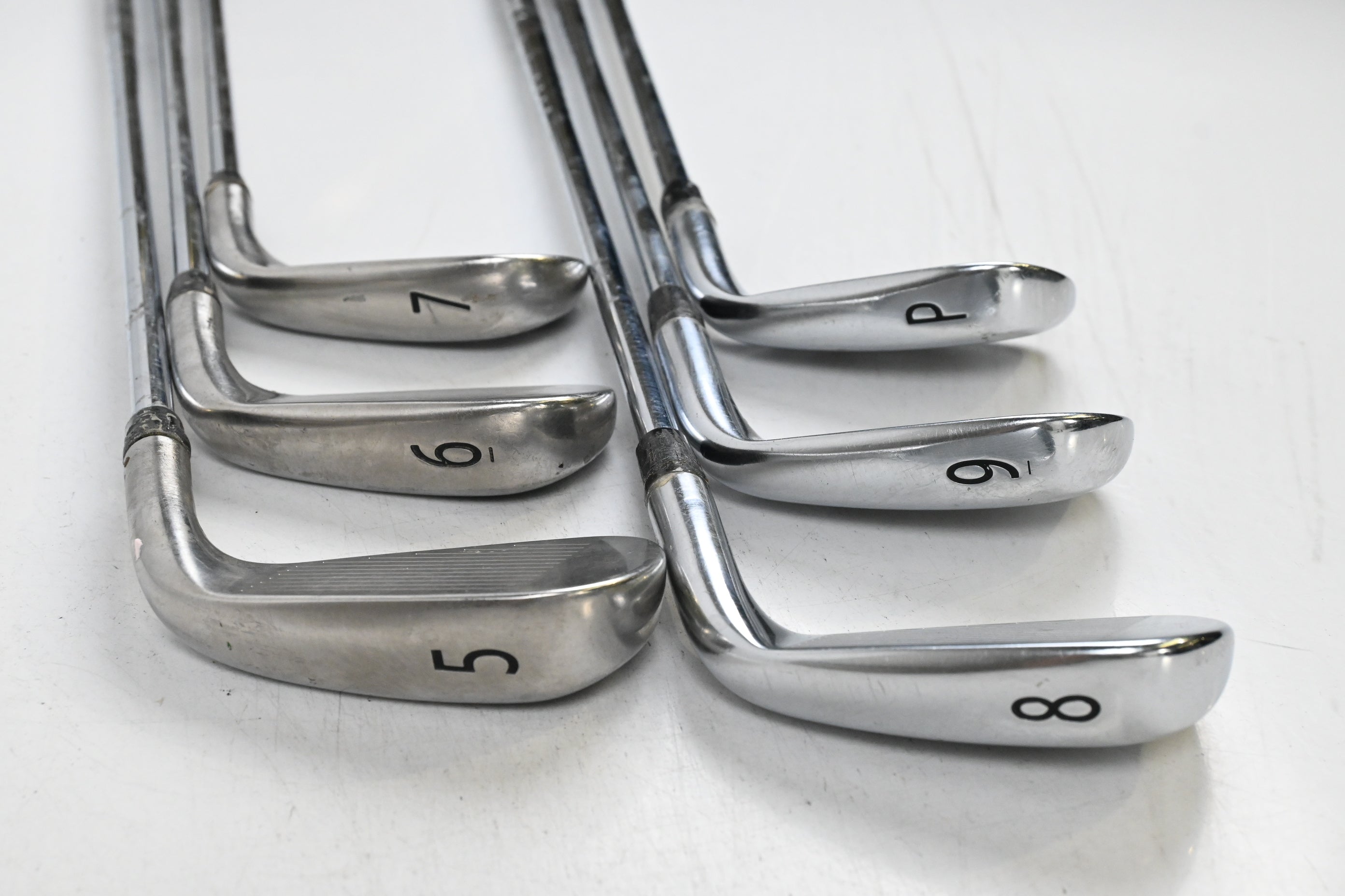 Left Hand Titleist 718 AP1 Irons / 5-PW / Regular Flex AMT Black R300 Shafts