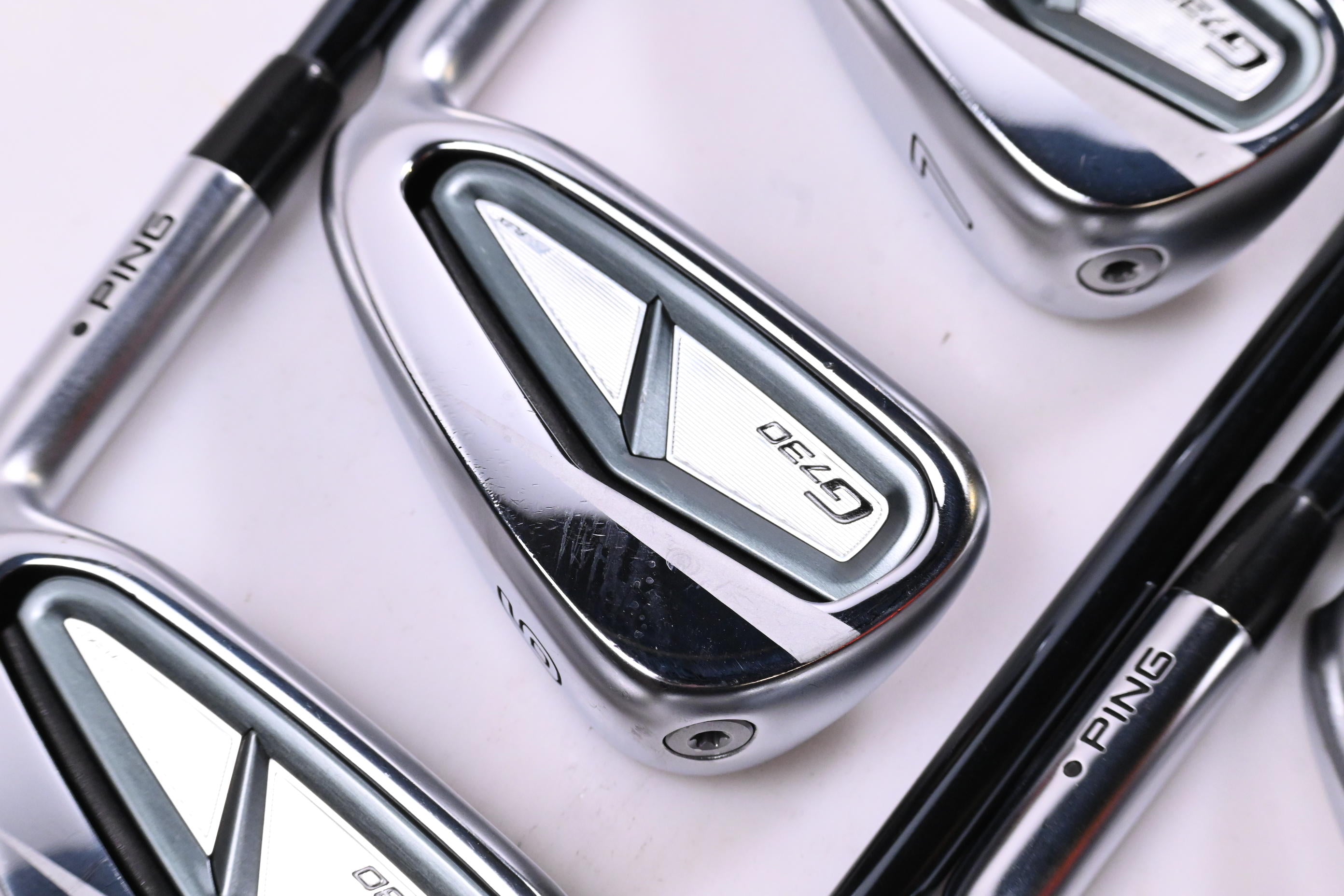 Ping G730 Irons / 5-PW+UW+50+56 / Black Dot / Senior Flex UST Recoil Dart 65