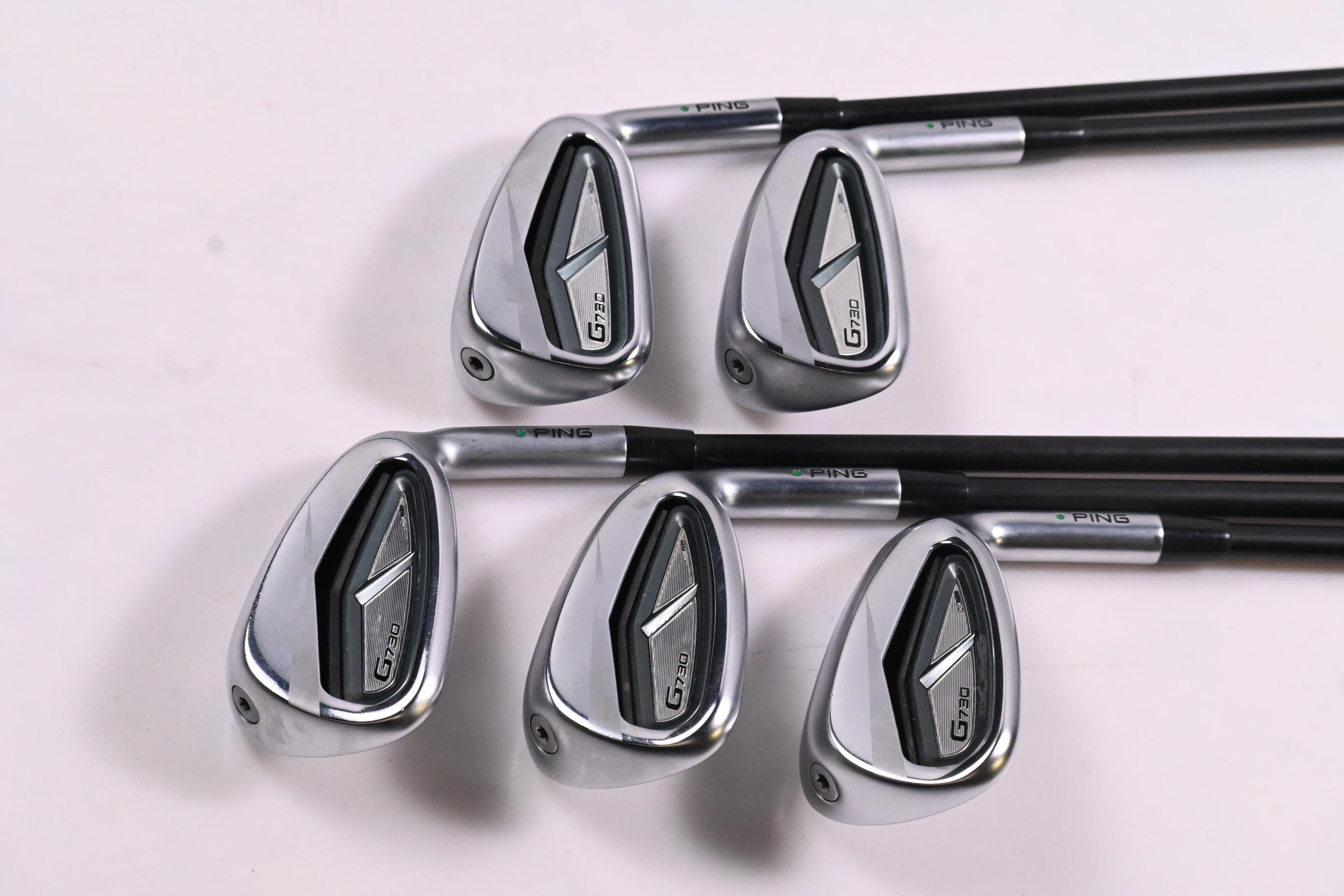 Ping G730 Irons / 7-PW+GW / Green Dot / Senior Flex Ping Alta CB Black Shafts
