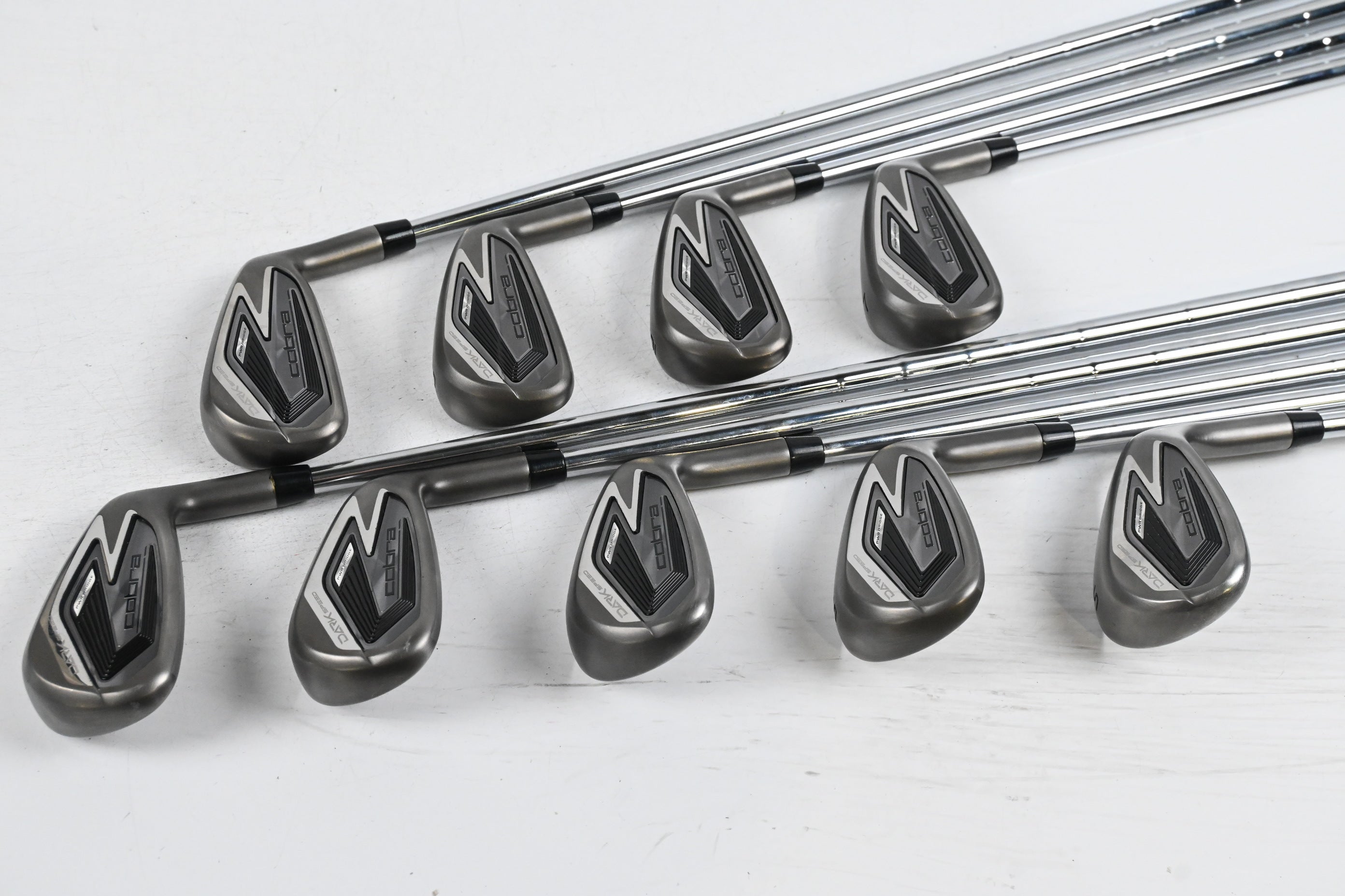 Cobra Darkspeed Irons / 4-PW+GW+SW / Stiff Flex Dynamic Gold 105 S300 Shafts