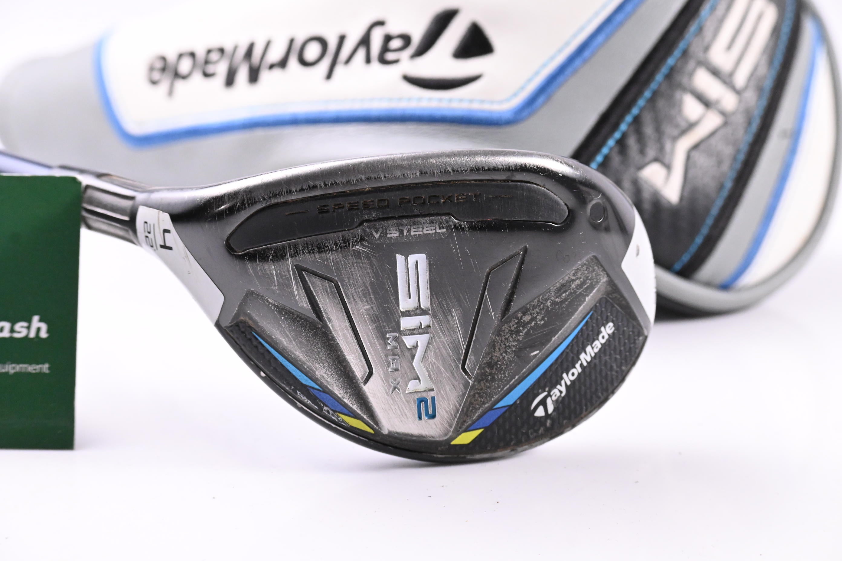 Left Hand Taylormade SIM2 Max #4 Hybrid / 22 Degree / Regular Flex Ventus Blue