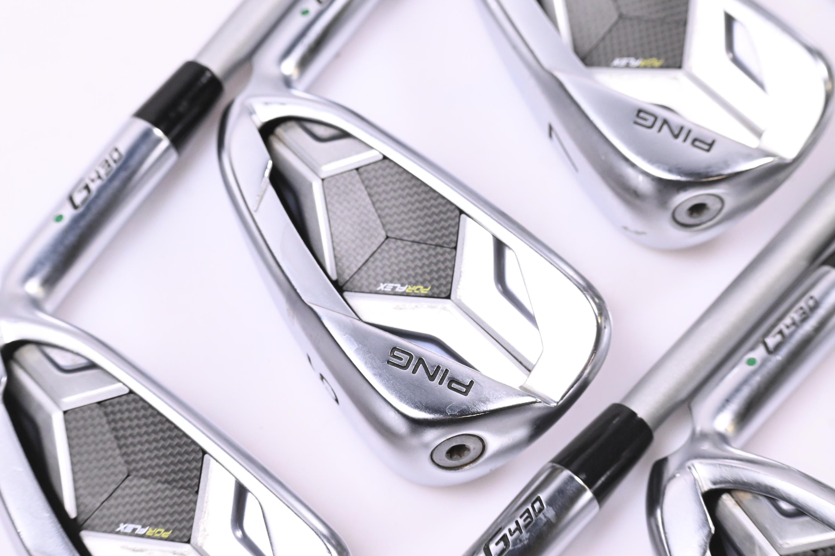 Ping G430 Irons / 5-PW+45°+54° / Green Dot / Senior Flex Ping Alta Quick 45