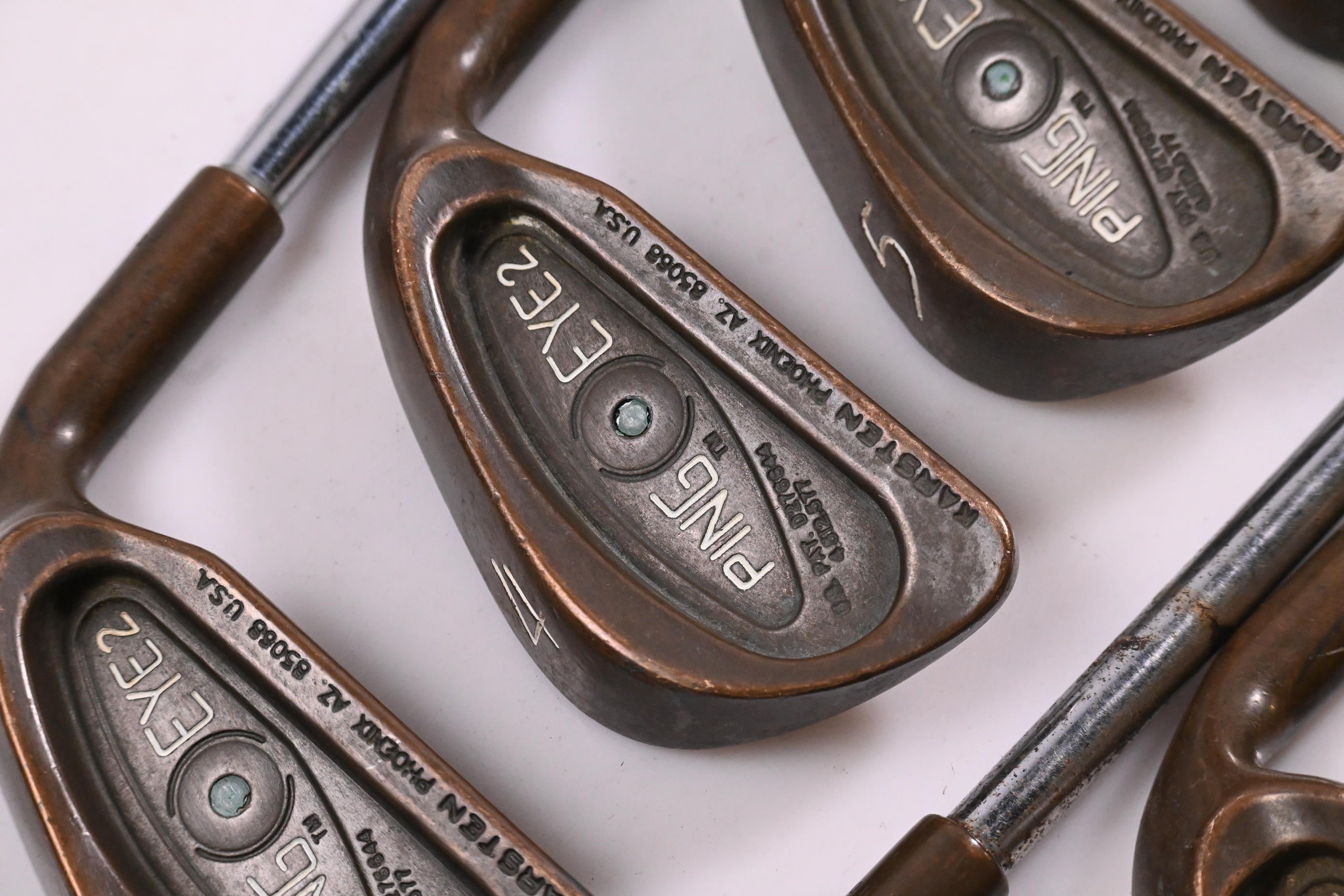 Ping Eye 2 BeCu Irons / 3-PW+SW+LW / Green Dot / Stiff Flex Ping Shafts