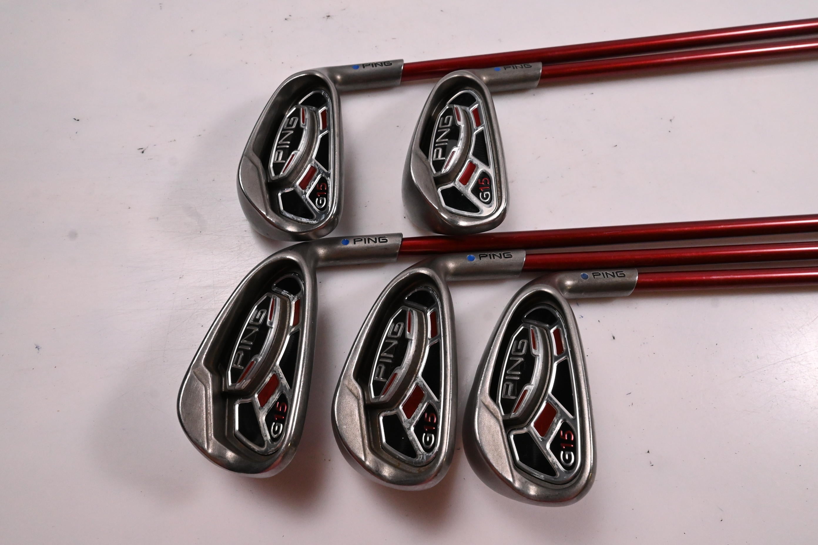 Ping G15 Irons / 6-PW / Blue Dot / Senior Flex Ping TFC 149 I Shafts