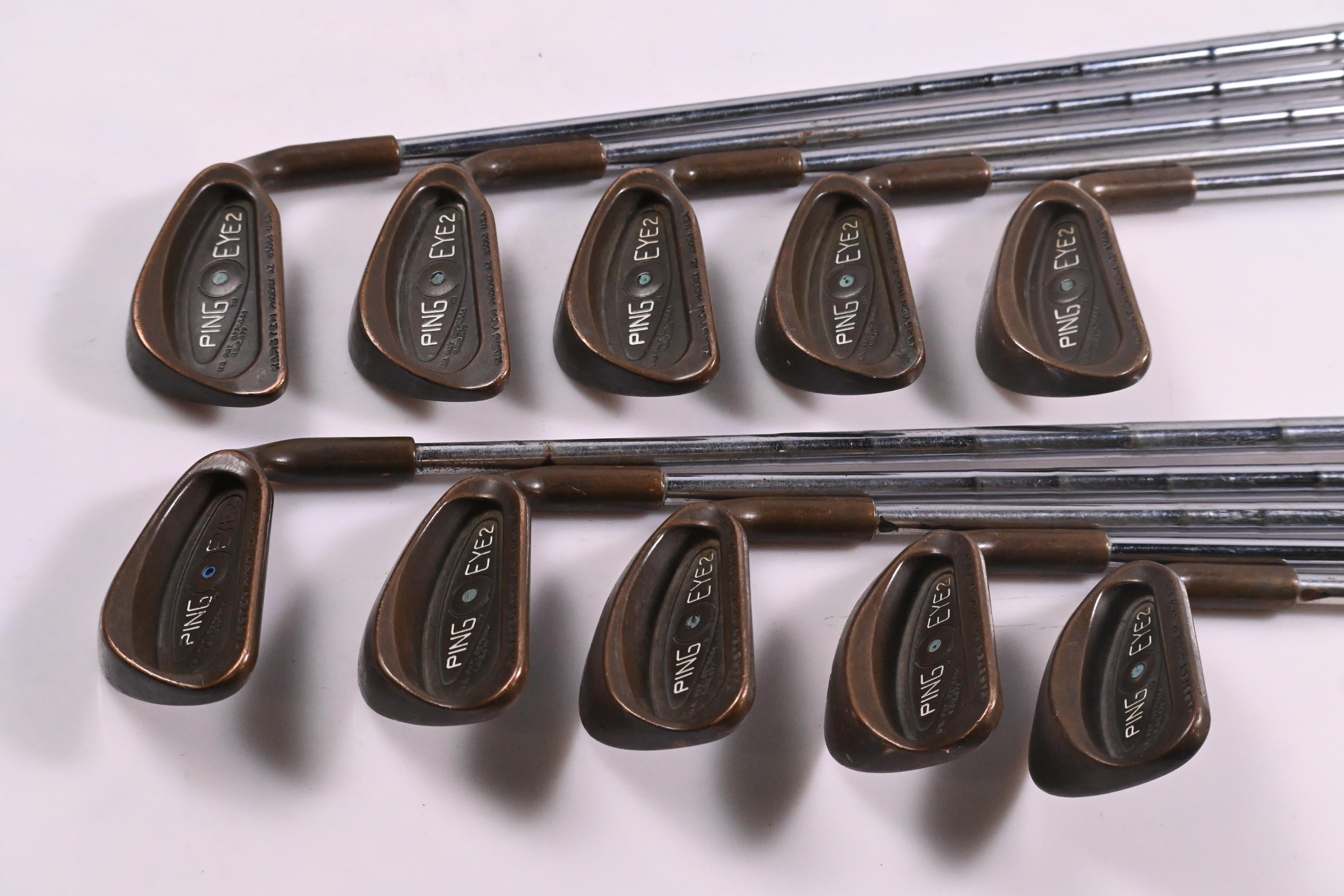 Ping Eye 2 BeCu Irons / 3-PW+SW+LW / Green Dot / Stiff Flex Ping Shafts