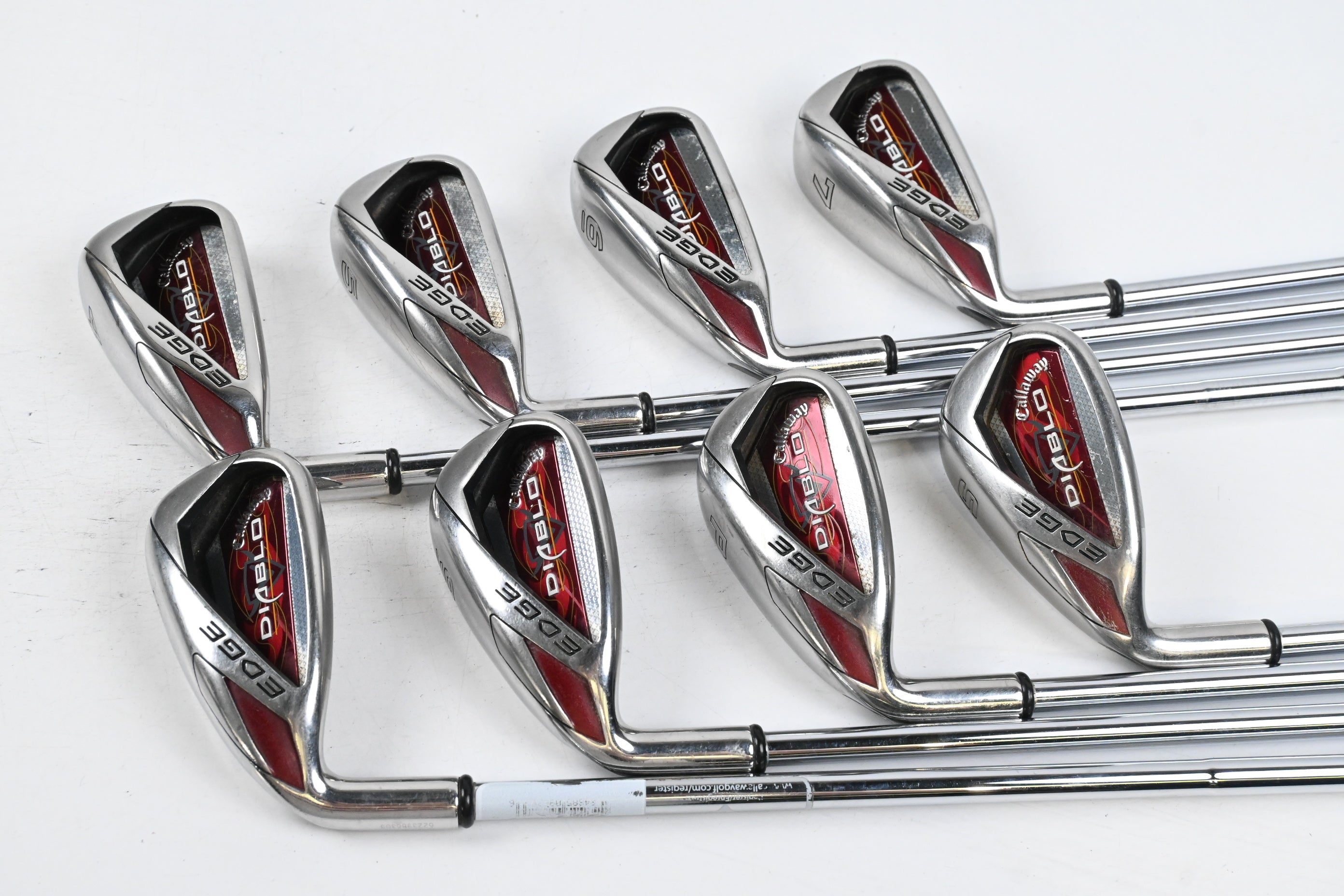 Left Hand Callaway Diablo Edge Irons / 4-PW+SW / Uniflex Diablo Shafts
