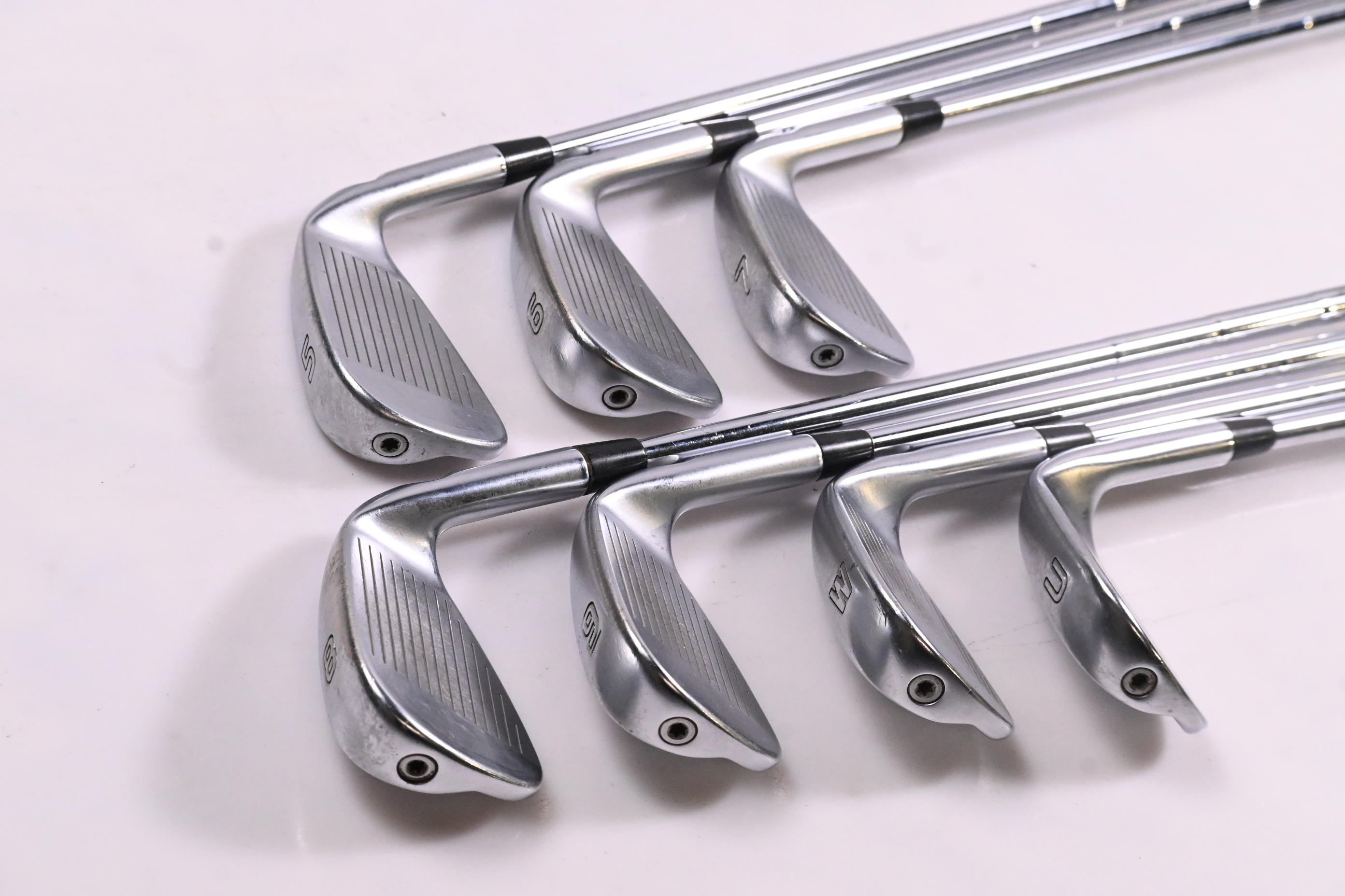 Left Hand Ping i500 Irons / 5-PW+GW / Blue Dot / Stiff Flex Dynamic Gold 120