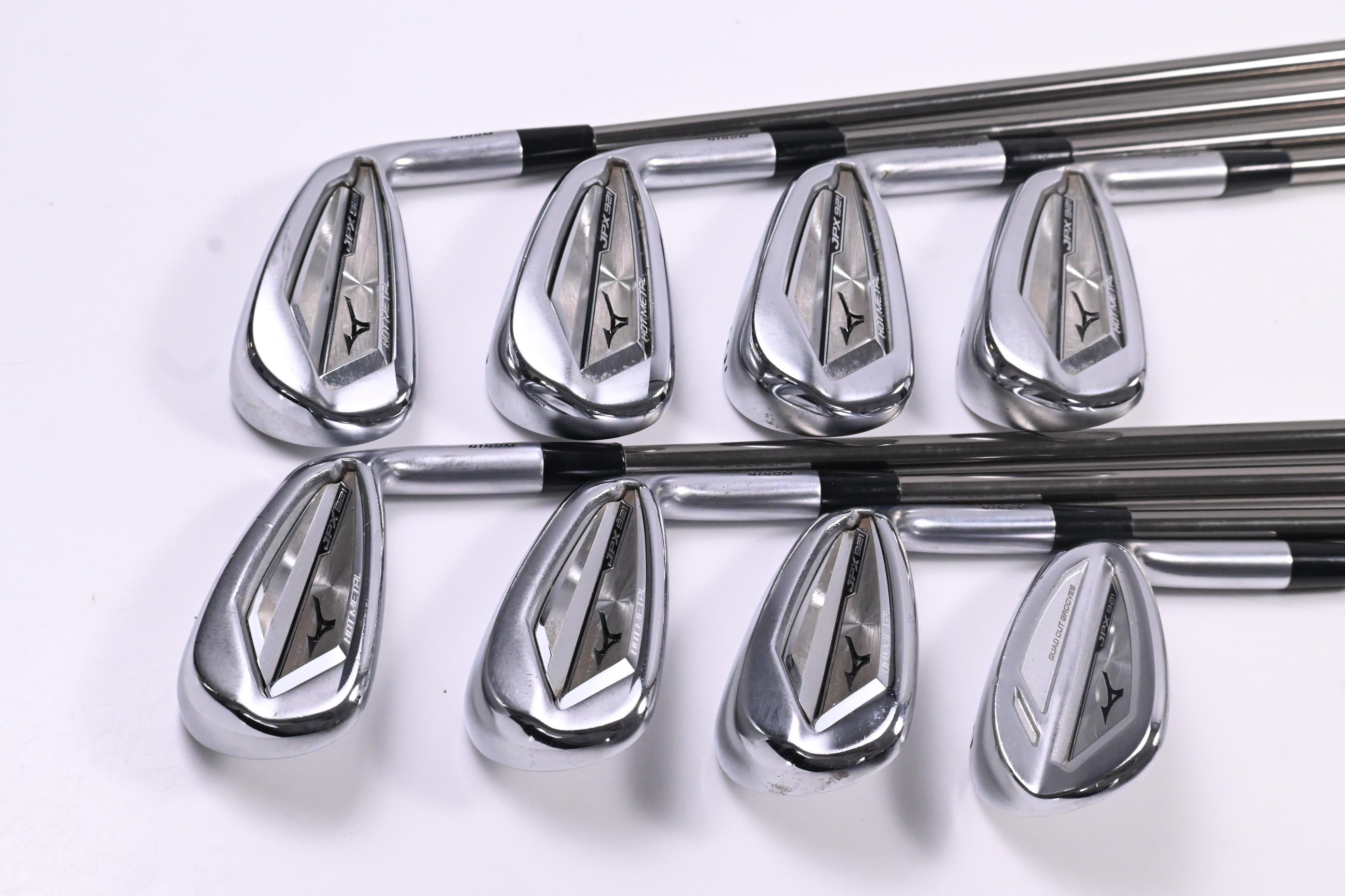 Mizuno JPX 921 Hot Metal Irons / 4-PW+GW / Regular Flex UST Recoil ESX460 Shafts