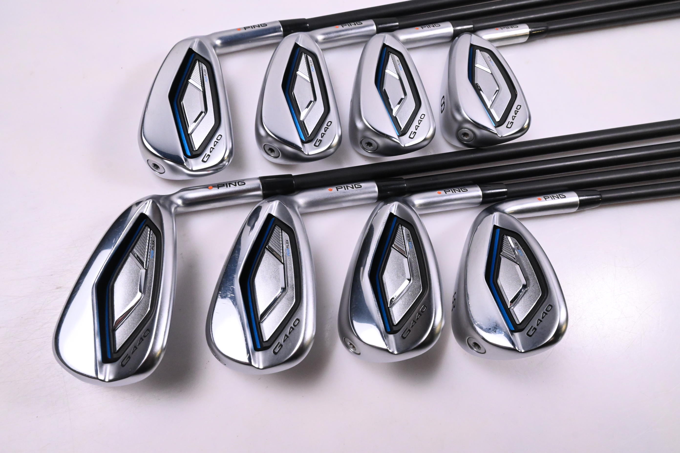 Ping G440 Irons / 5-PW+52°+56° / Orange Dot / Regular Flex Ping ALTA CB Blue AWT