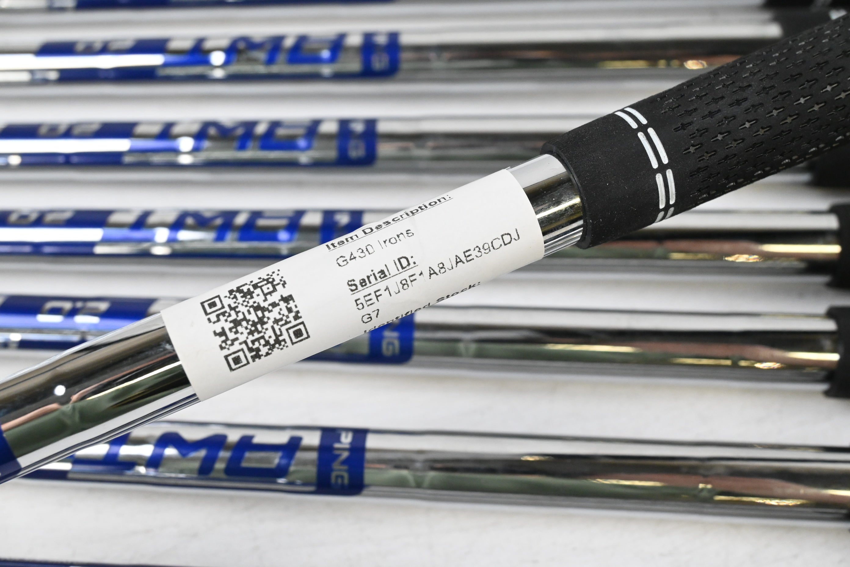 Ping G430 Irons / 5-PW+GW+AW+SW / Black Dot / Stiff Flex Ping AWT 2.0 Shafts