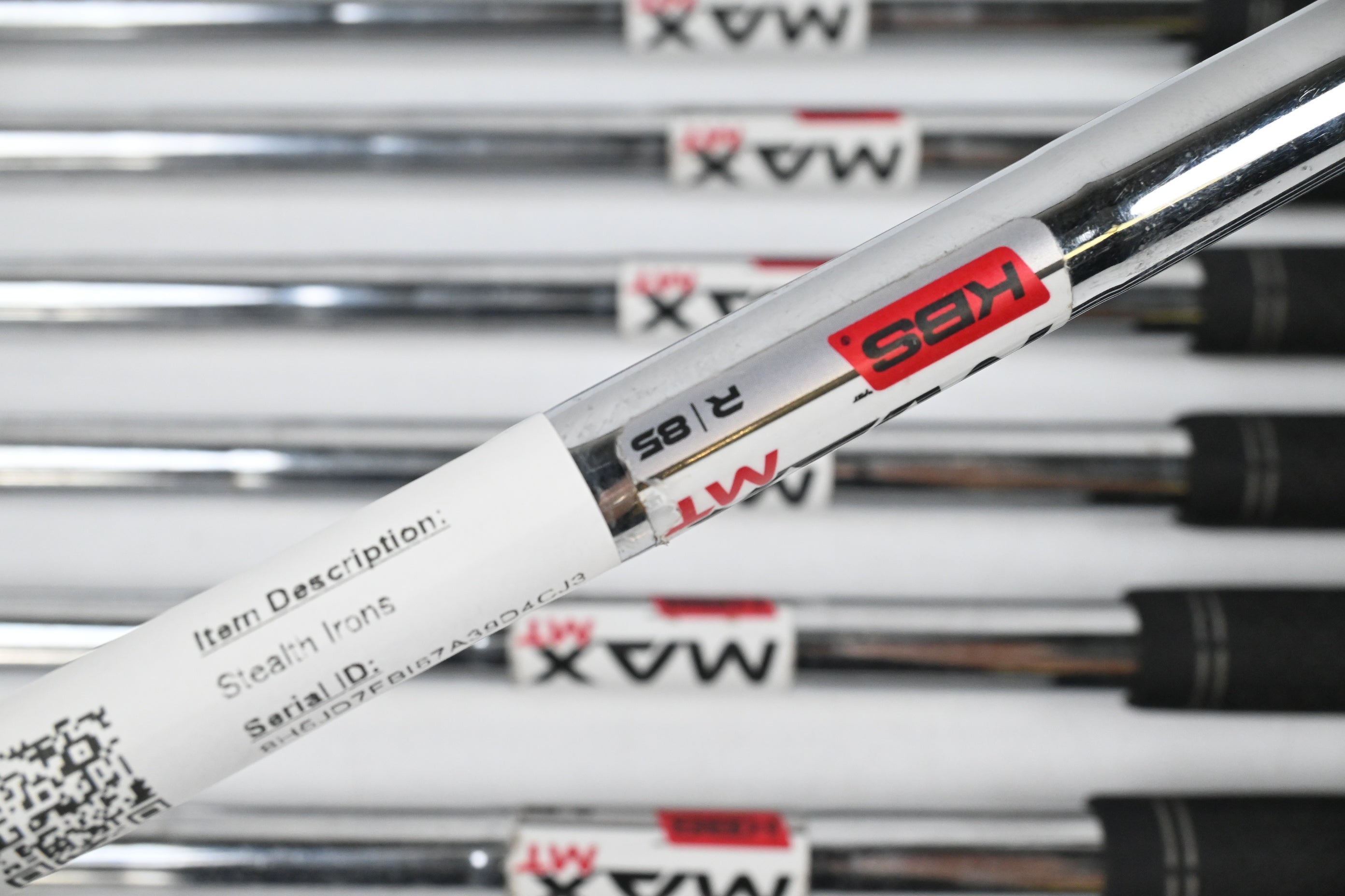 Taylormade Stealth Irons / 5-PW+SW / Regular Flex KBS MAX MT 85 Shafts
