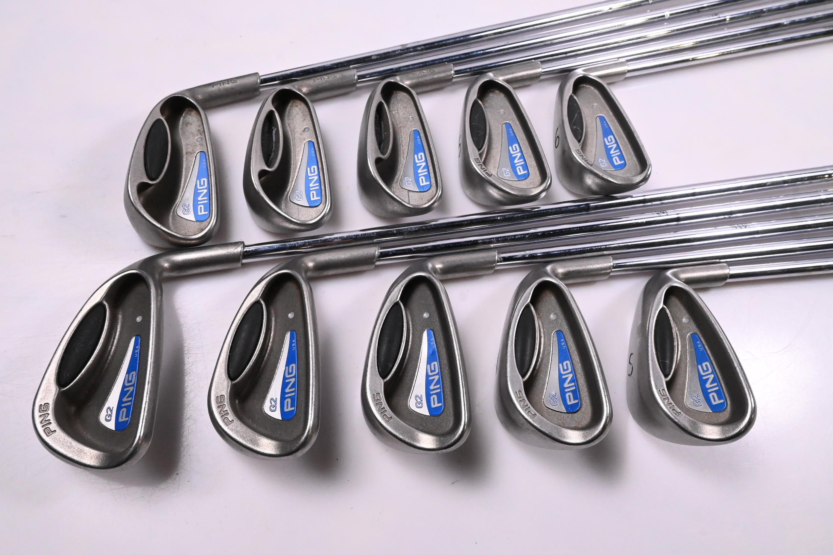 Ping G2 Irons / 2-PW+SW / Silver Dot / Regular Flex True Temper Ping Steel Shafts