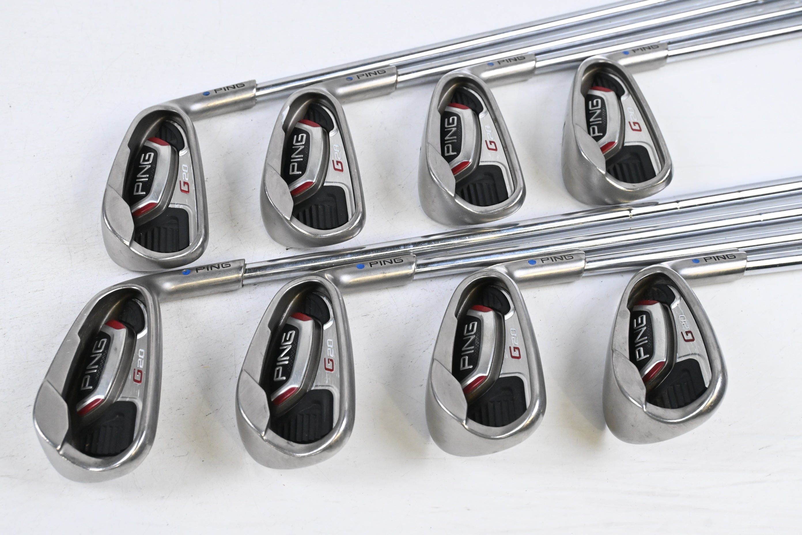 Ping G20 Irons / 4-PW+SW / Blue Dot / Regular Flex Ping CFS Shafts