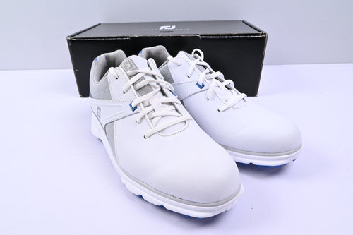 Footjoy Pro SL Golf Shoes / UK Size 8 / White, Grey & Blue