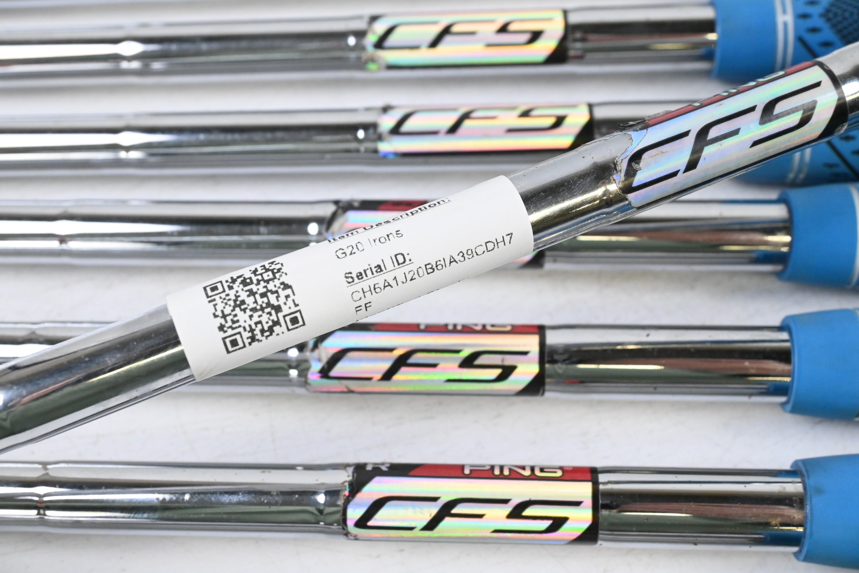 Ping G20 Irons / 4-PW+SW / Blue Dot / Regular Flex Ping CFS Shafts