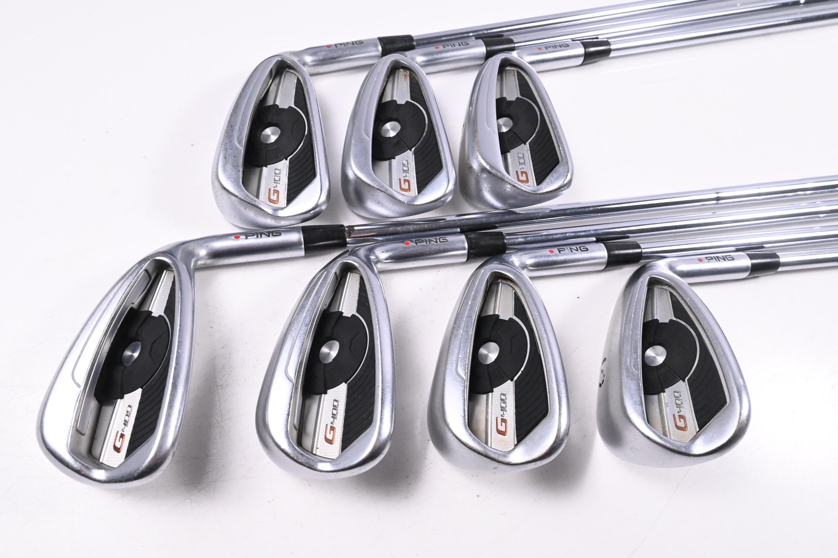 Ping G400 Irons / 5-PW+SW / Red Dot / Senior Flex Ping CFS Distance Shafts