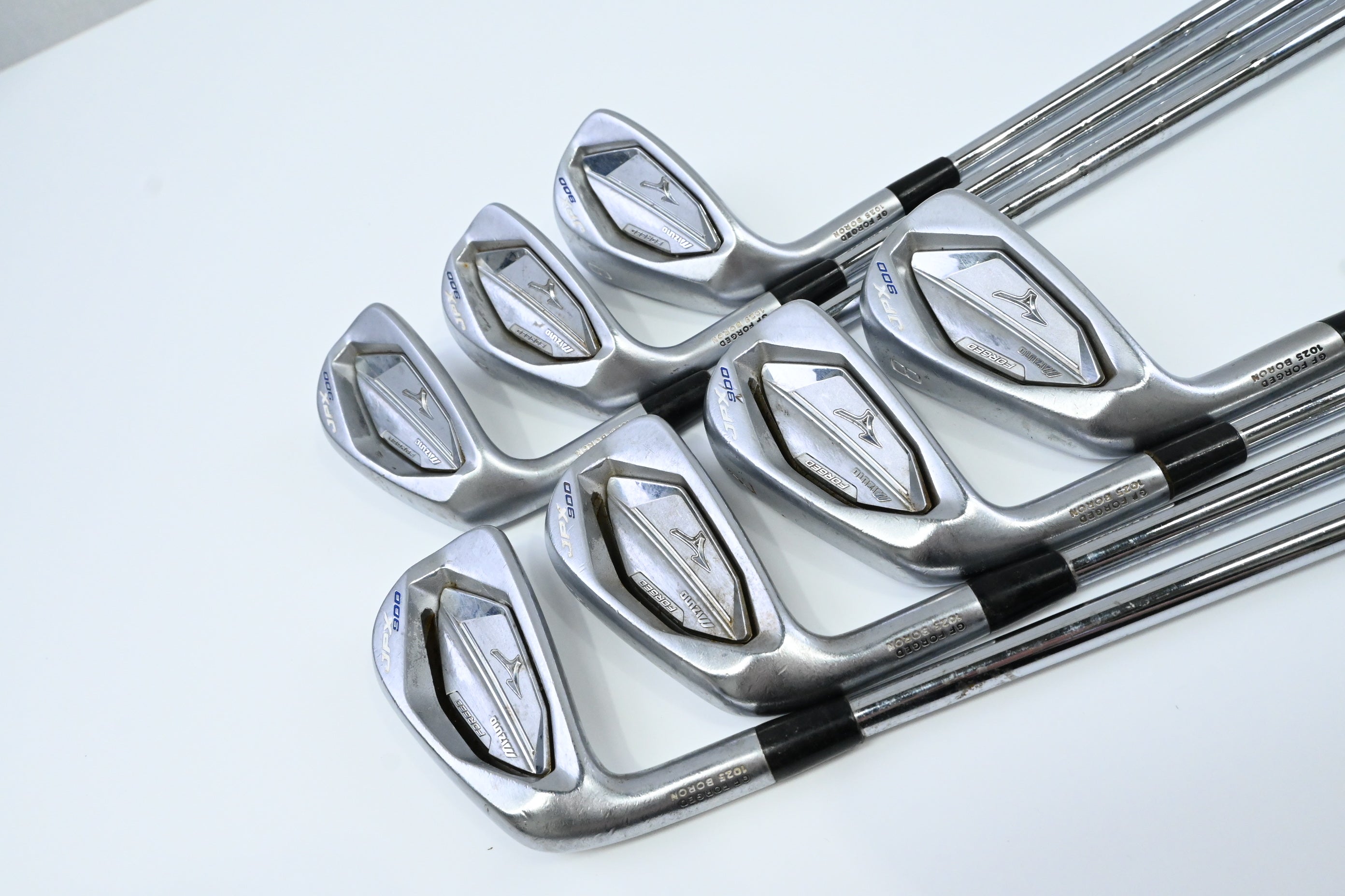Left Hand Mizuno JPX 900 Forged Irons / 5-PW+GW / Stiff Flex KBS Tour 90 Shafts