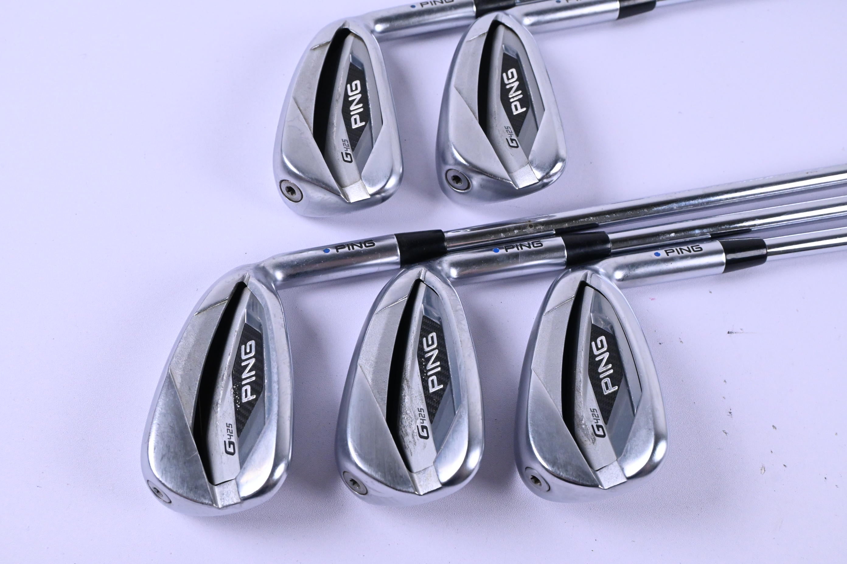 Ping G425 Irons / 6-PW / Blue Dot / Regular Flex Ping AWT 2.0 Shafts
