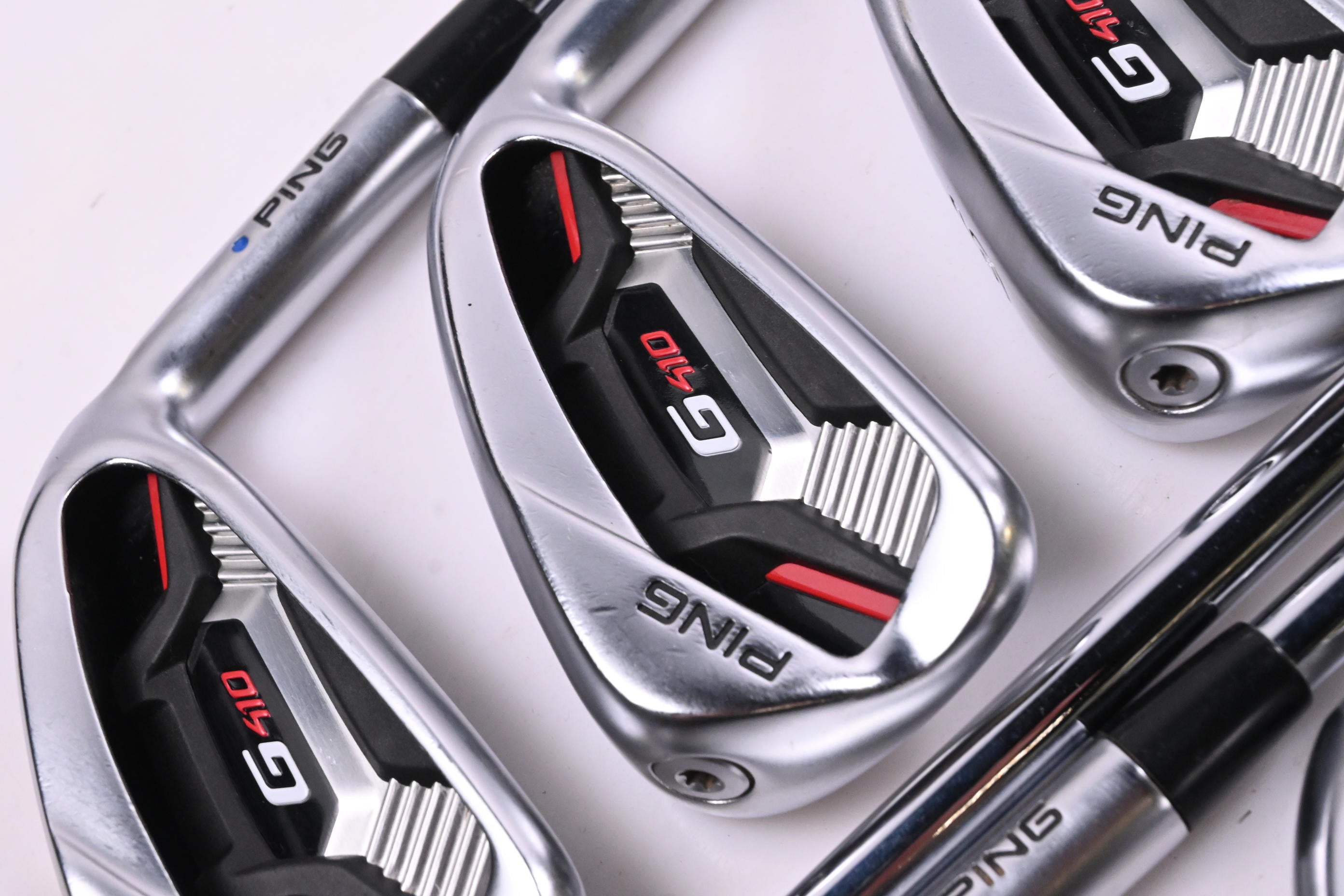 Ping G410 Irons / 4-PW / Blue Dot / Stiff Flex Ping AWT 2.0 Shafts