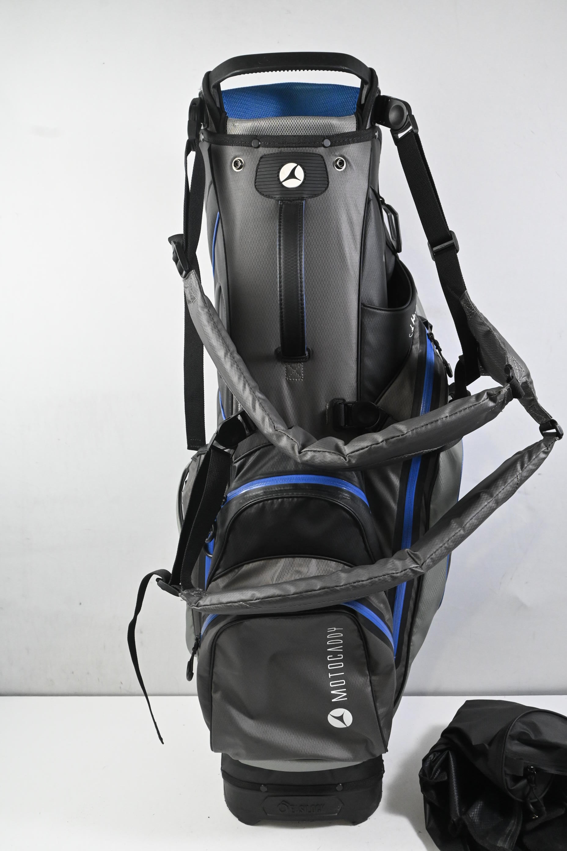 Motocaddy Hydro Flex Stand Bag / 5-Way Divider / Grey, Blue
