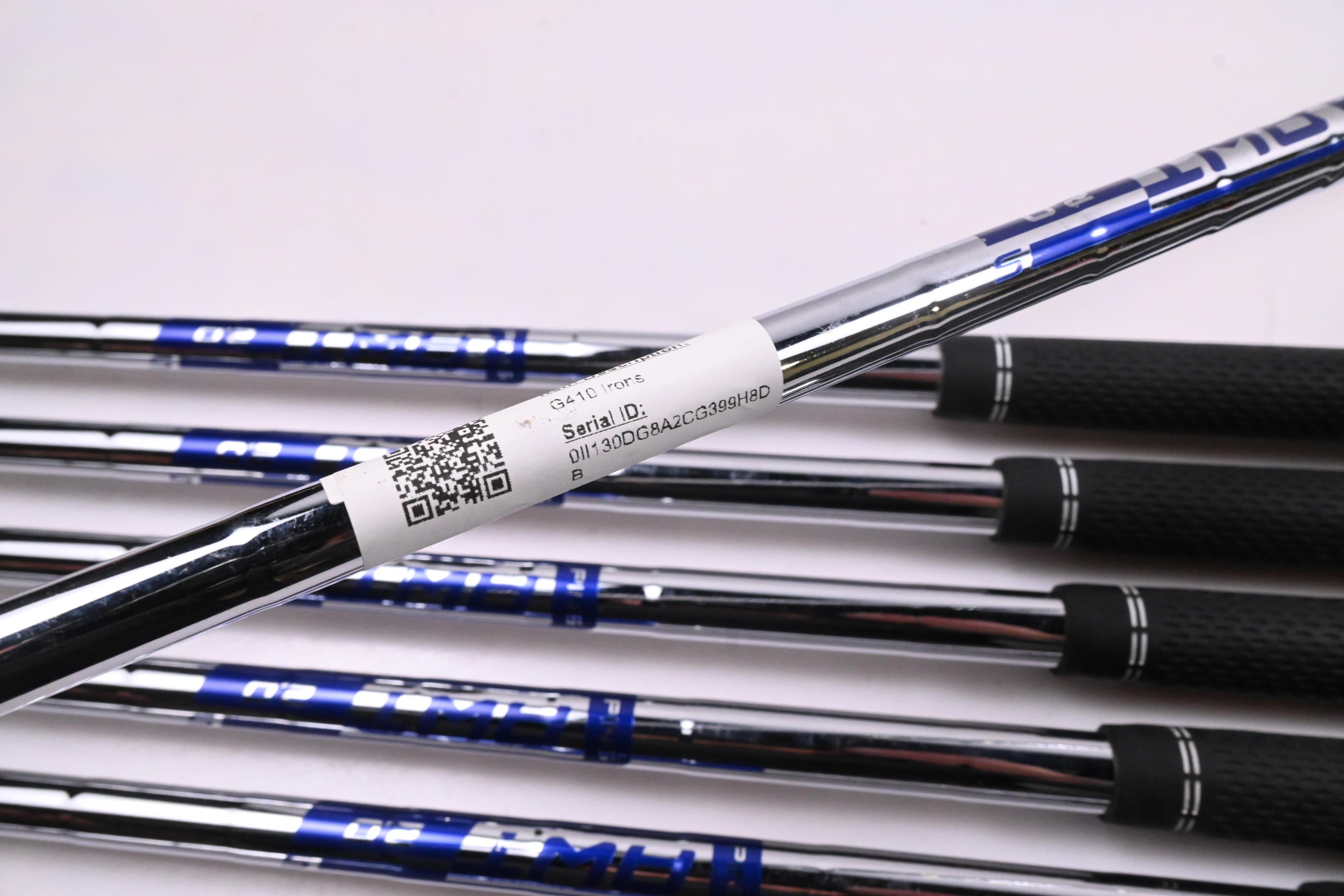 Ping G410 Irons / 4-PW / Blue Dot / Stiff Flex Ping AWT 2.0 Shafts