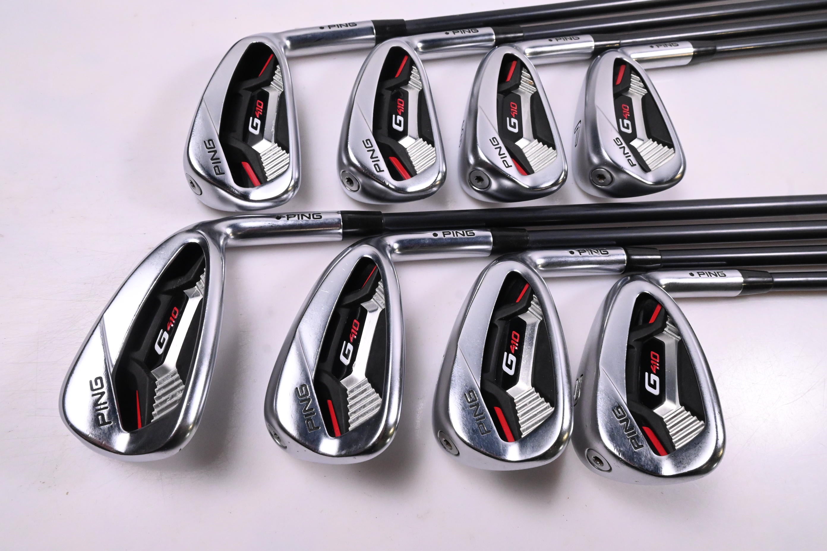 Ping G410 Irons / 4-PW+UW / Black Dot / Senior Flex Ping ALTA CB Red AWT Shafts