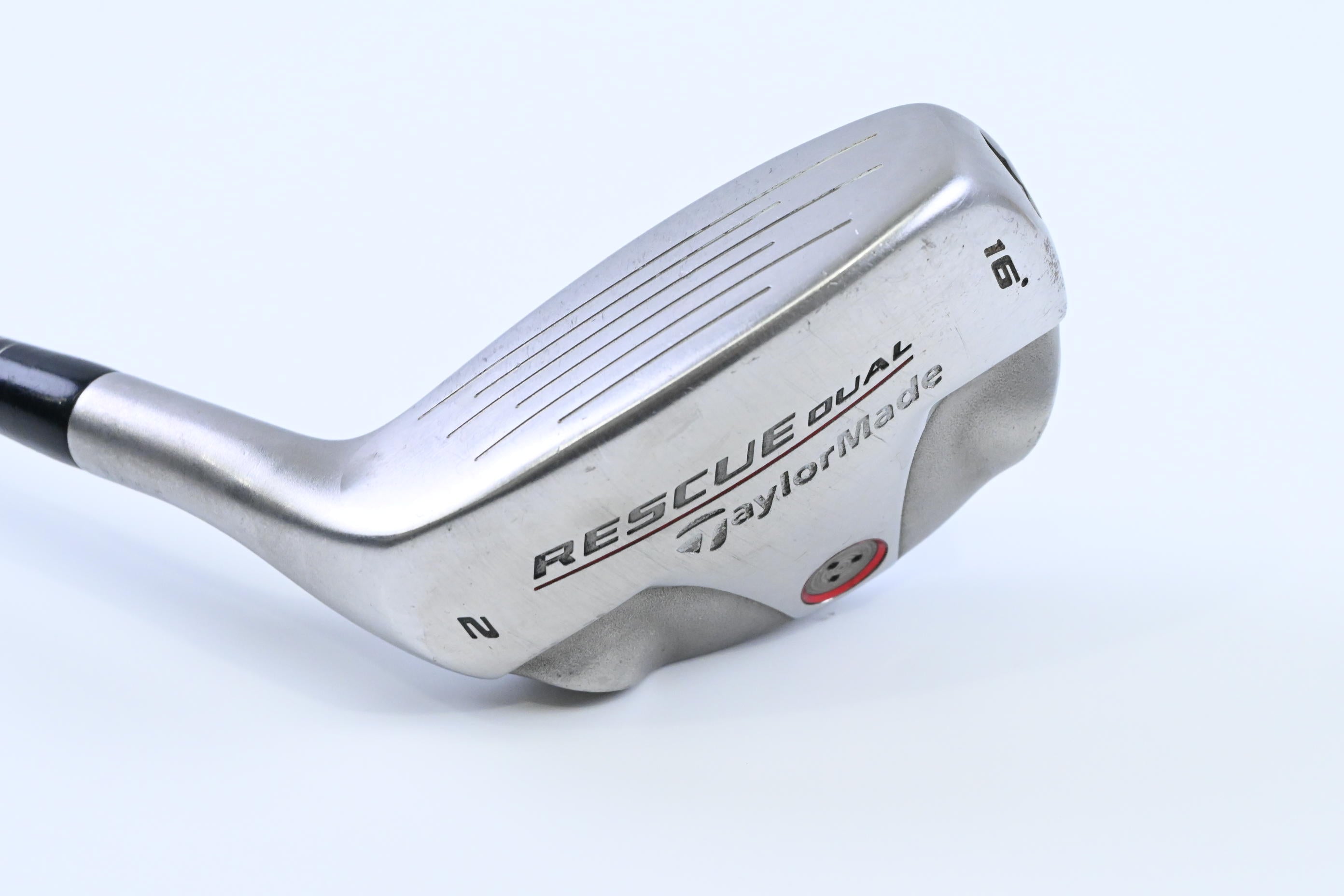 Left Hand Taylormade Rescue Dual #2 Hybrid / 16 Degree / Regular Flex Steel