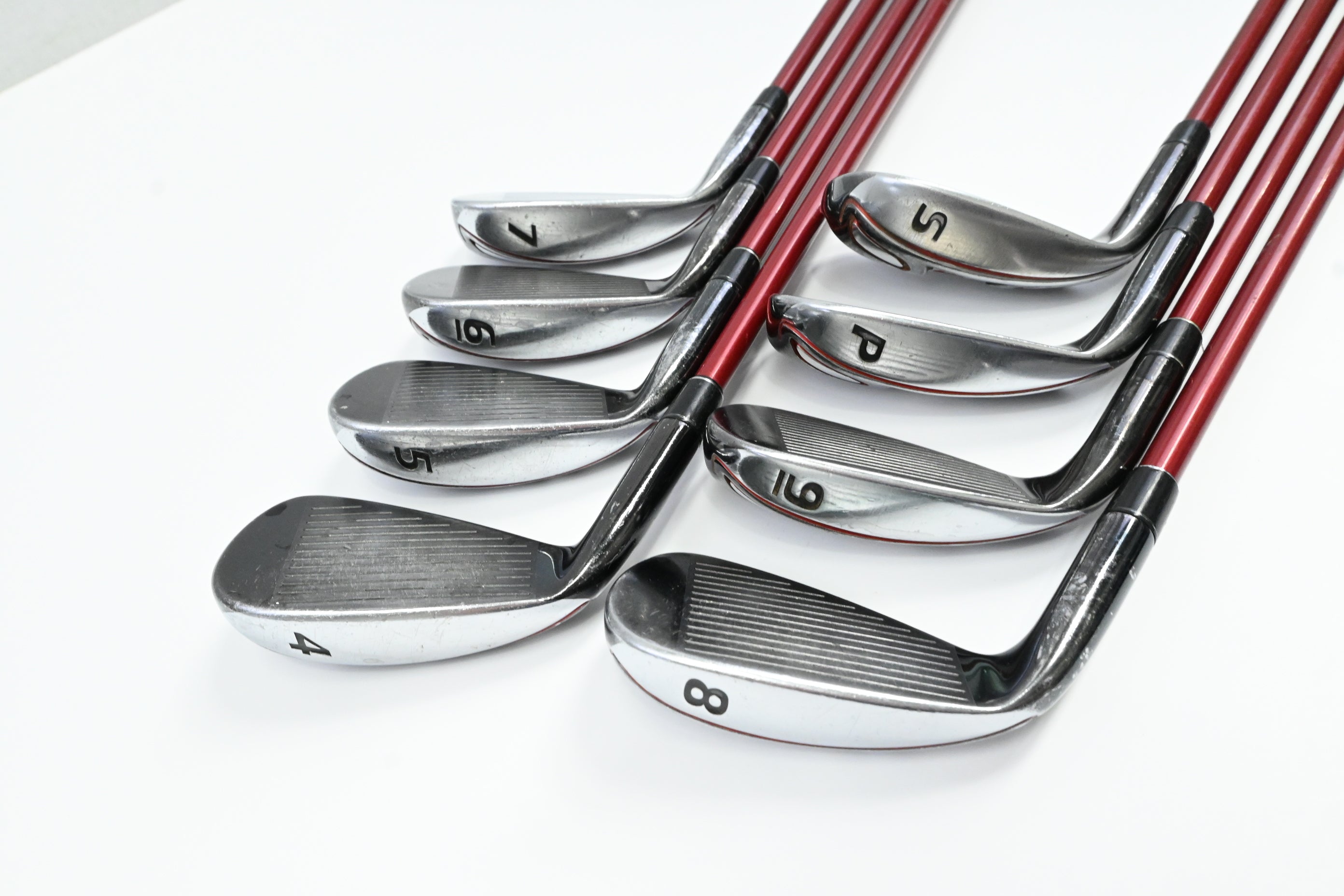 Tour Edge XCG4 Irons / 4-PW+SW / Stiff Flex Fujikura Motore 7 Shafts