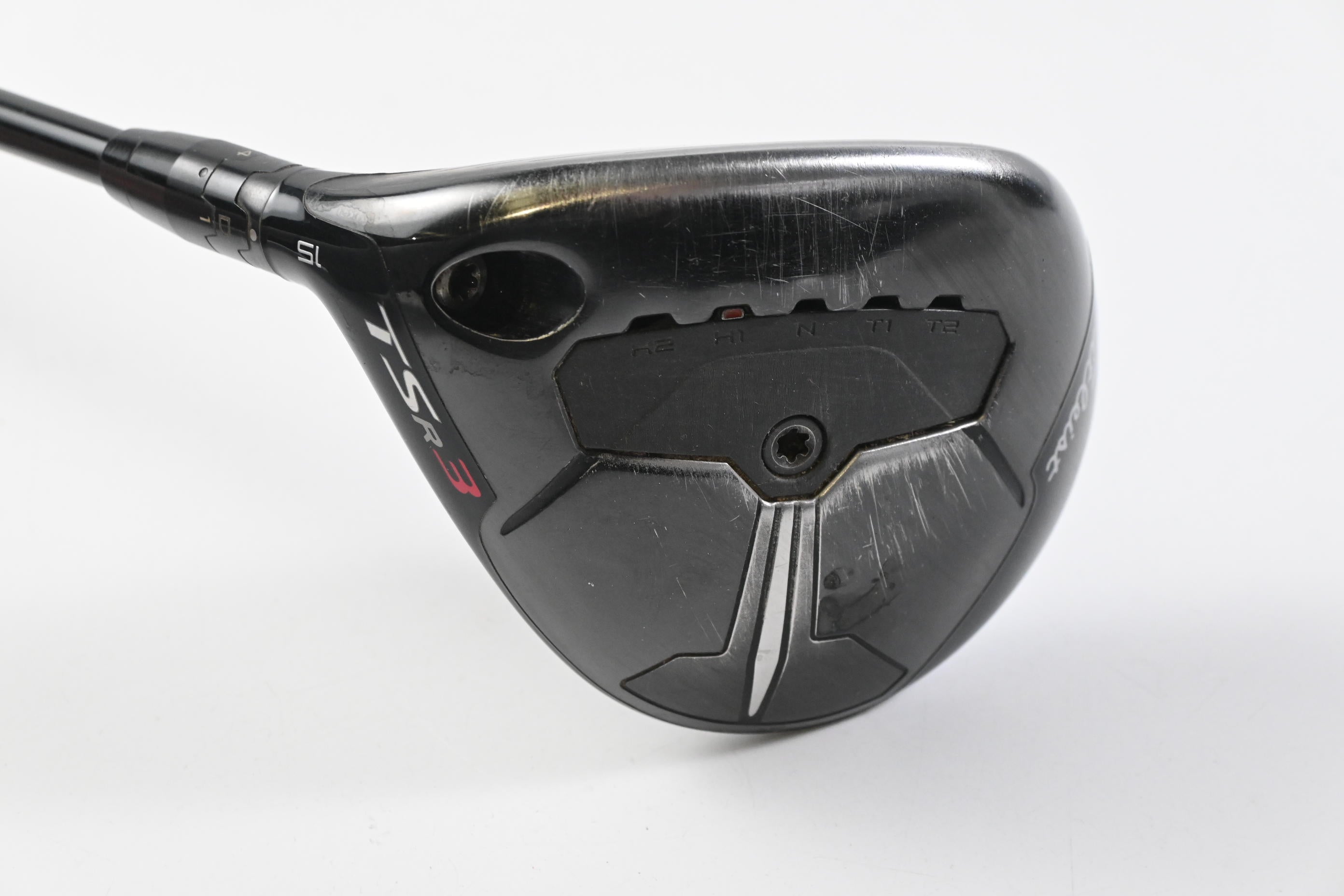 Left Hand Titleist TSR3 #3 Wood / 15 Degree / Stiff Flex HZRDUS Black 70 Shaft