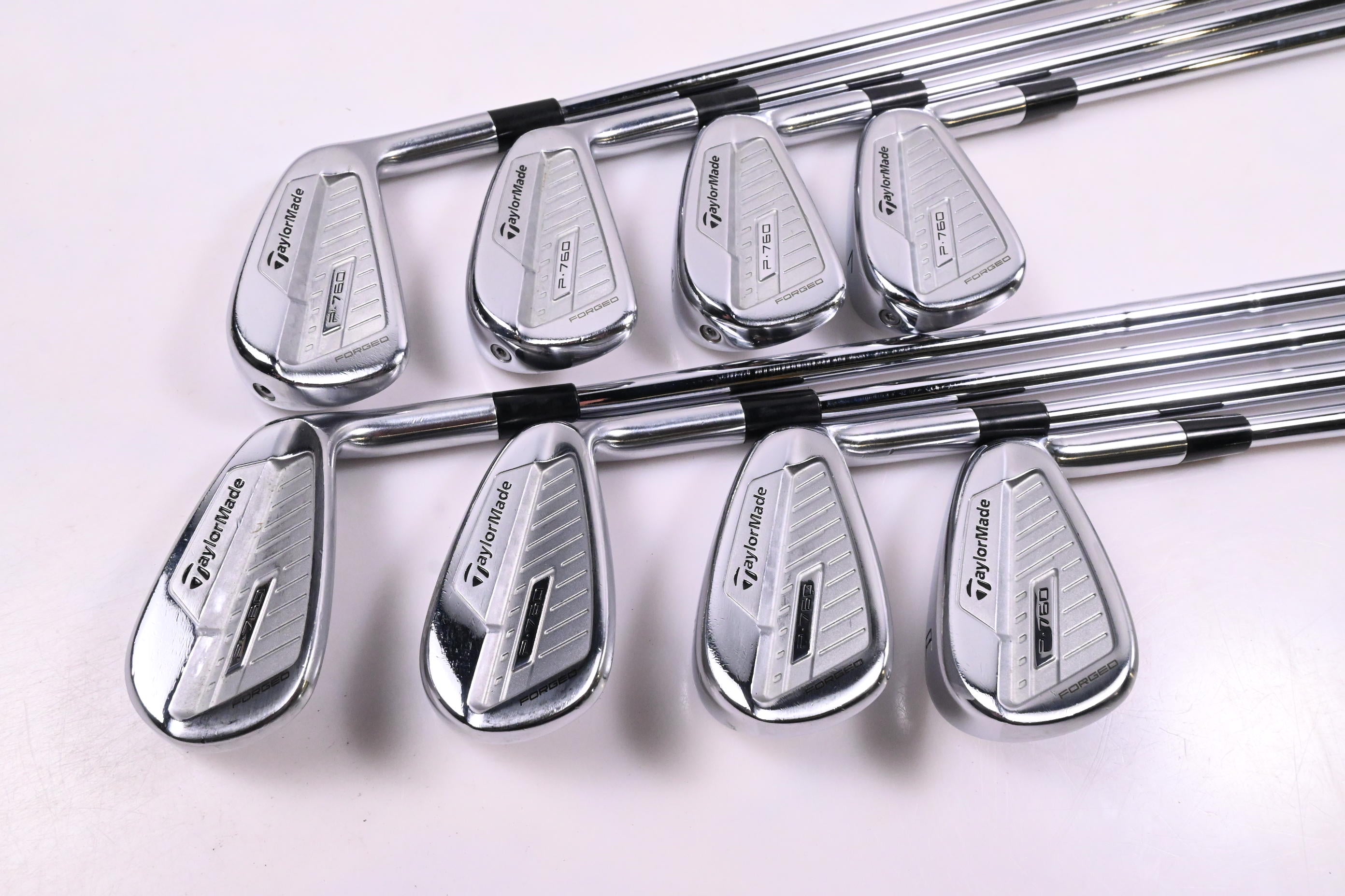 Taylormade P760 Irons / 4-PW+AW / Stiff Flex Dynamic Gold 120 S300 Shafts