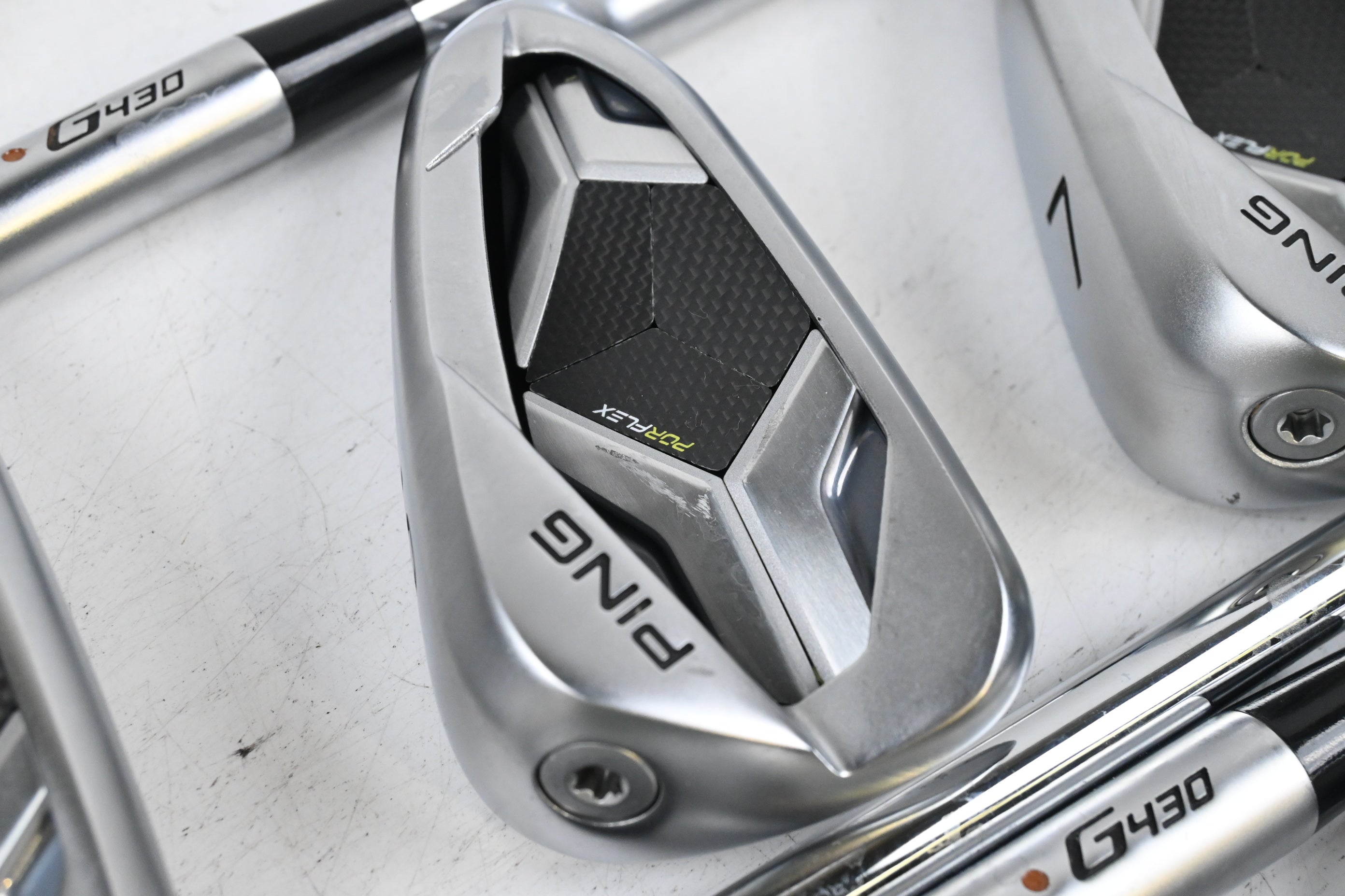 Ping G430 Irons / 5-PW / Brown Dot / Regular Flex Ping AWT 2.0 Shafts