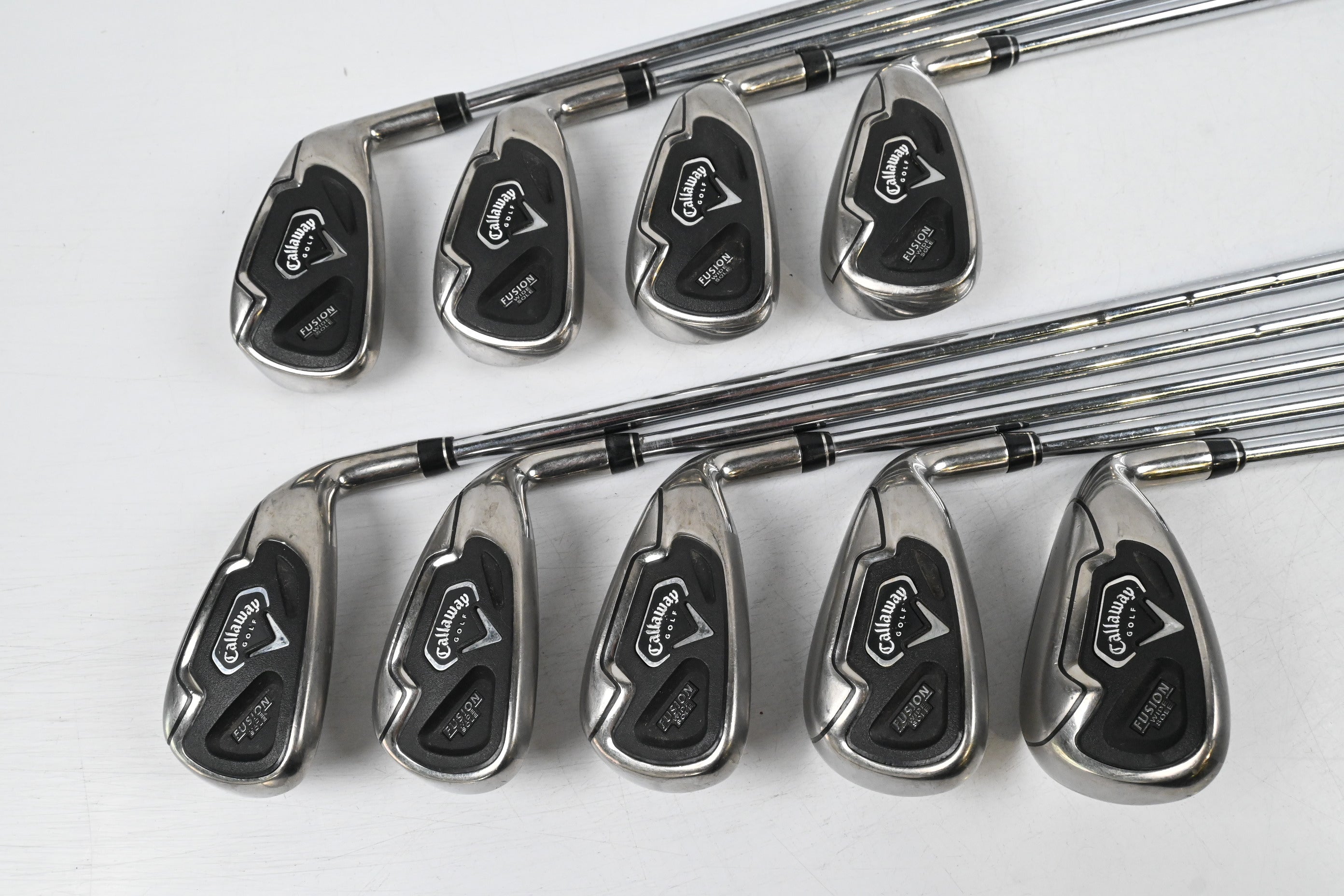 Callaway Fusion Wide Sole Irons / 3-PW+SW / Uniflex N.S.Pro Nippon 990 Shafts