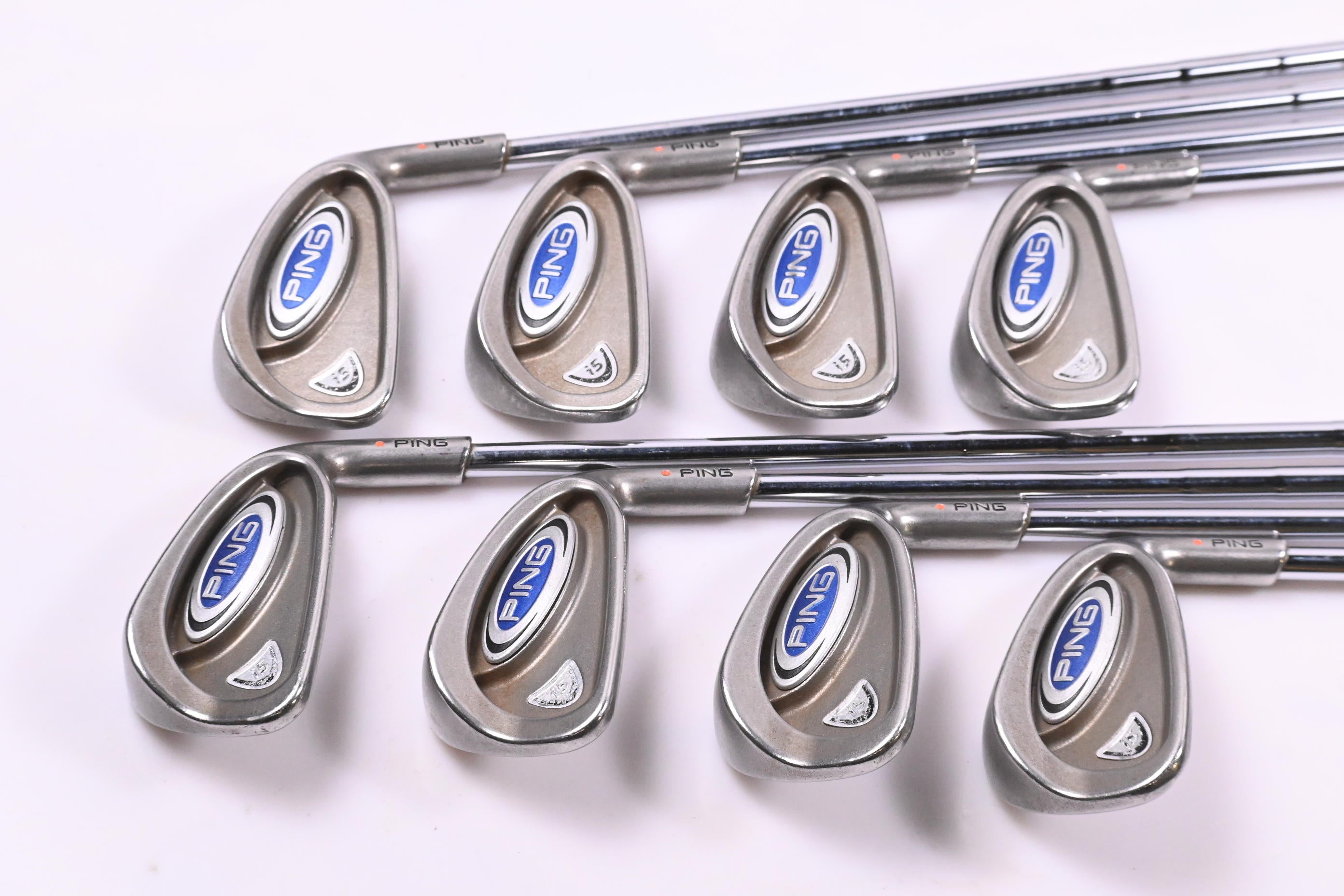 Ping i5 Irons / 2-9i / Orange Dot / Stiff Flex Ping Z-Z65 Shafts