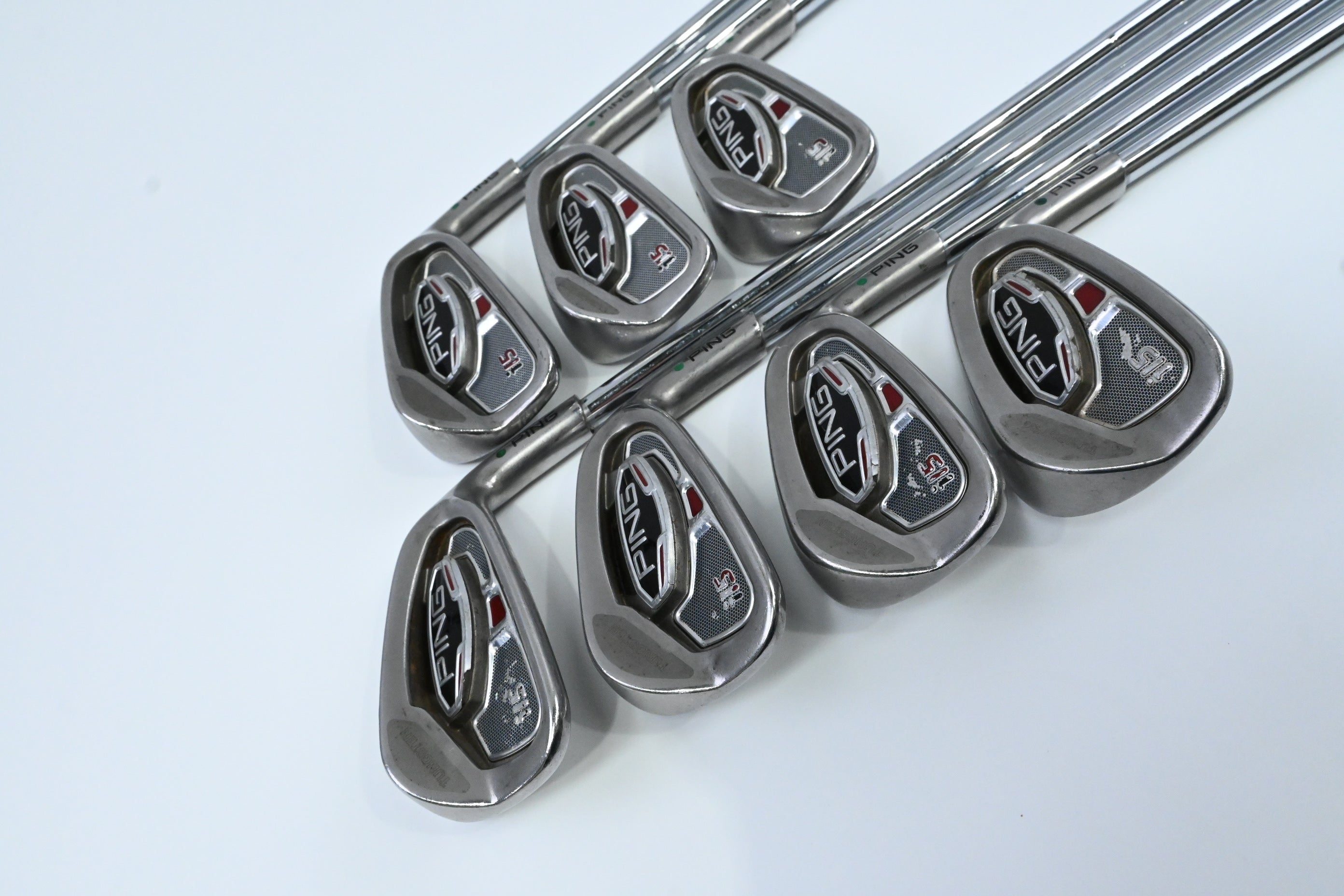 Ping i15 Irons / 4-PW / Green Dot / Regular Flex Ping CFS Shafts