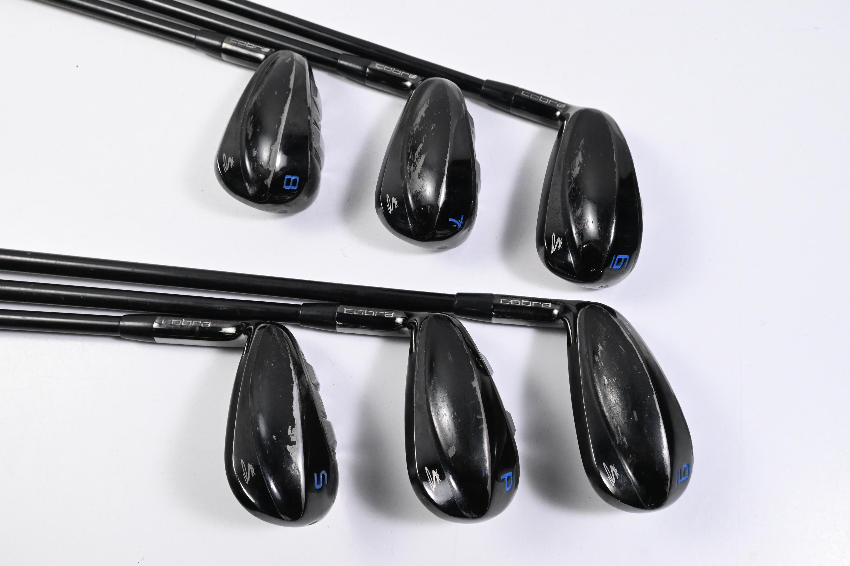 Left Hand Cobra T-Rail Hybrid Combo Irons / 6-PW+SW / Senior Flex Accra iS4