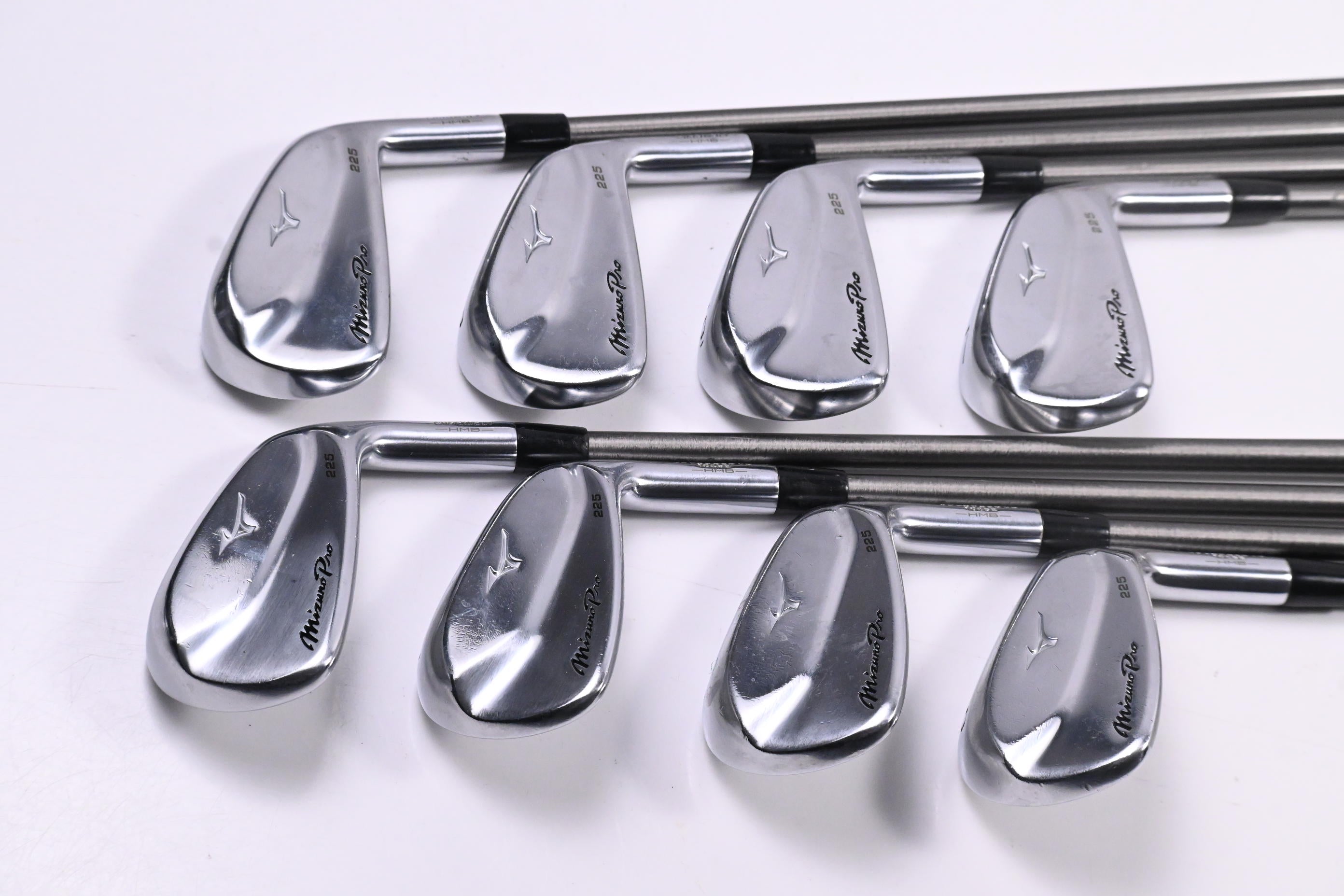 Mizuno Pro 225 Irons / 4-PW+GW / Stiff Flex AeroTech SteelFiber i80 cw Shafts