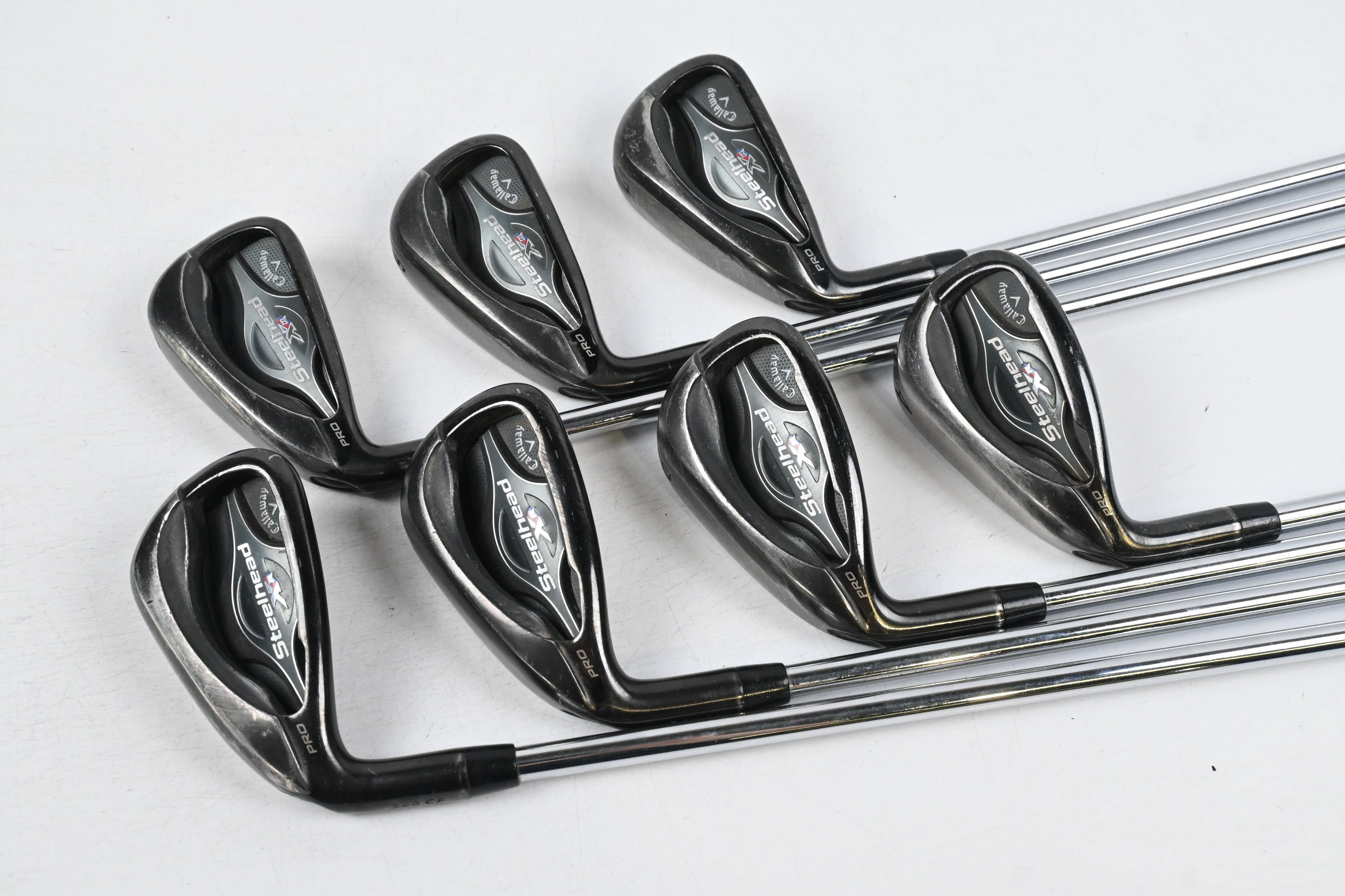 Left Hand Callaway Steelhead XR Pro Irons / 5-PW+GW / Regular Flex XP 105 Shafts