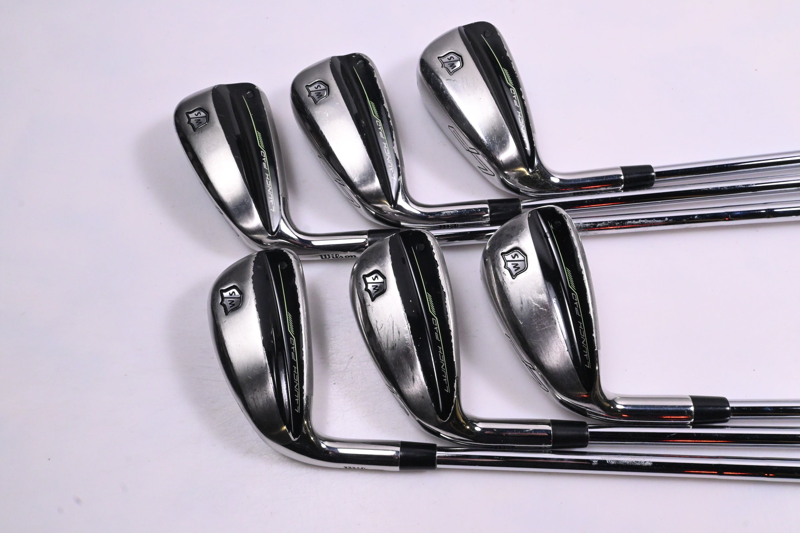 Left Hand Wilson Launch Pad 2022 Irons / 5-PW / Regular Flex KBS Tour 105