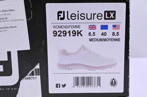 Ladies Footjoy Leisure LX Golf Shoes / UK Size 6.5 / White & Grey