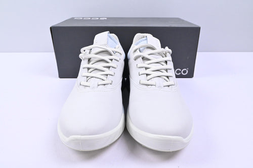 Ladies Ecco S-Three Golf Shoes / UK Size 4.5 / White & Light Blue