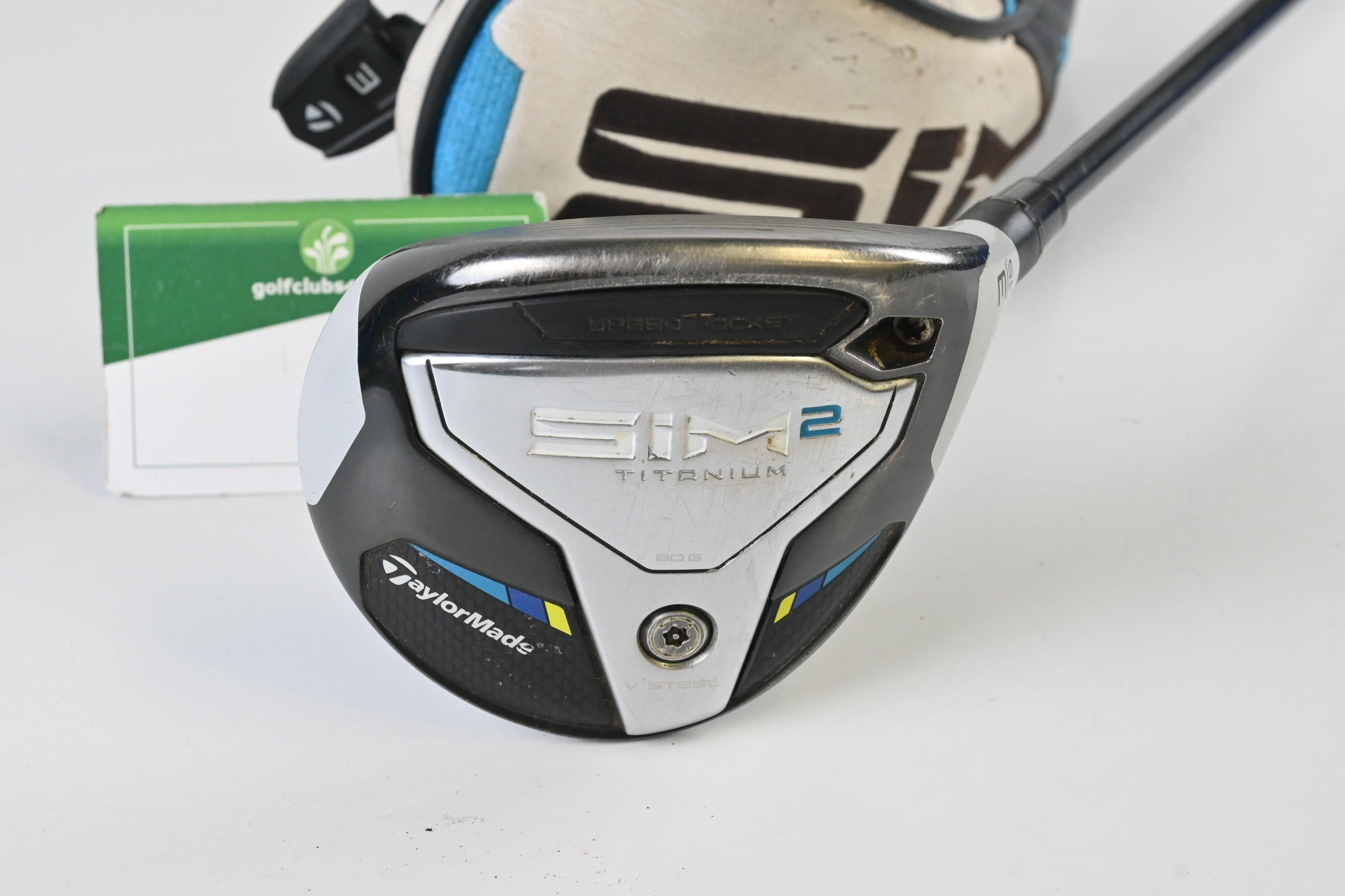 Taylormade SIM2 Ti #3 Wood / 15 Degree / Stiff Flex Tensei AV Raw Blue 65 Shaft