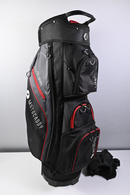 Motocaddy Lite Series Cart Bags / 14-Way Divider / Black, Red & Grey