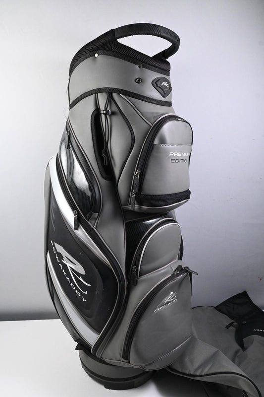 Powakaddy Premium Edition Cart Bag / 14-Way Divider / Grey & Black
