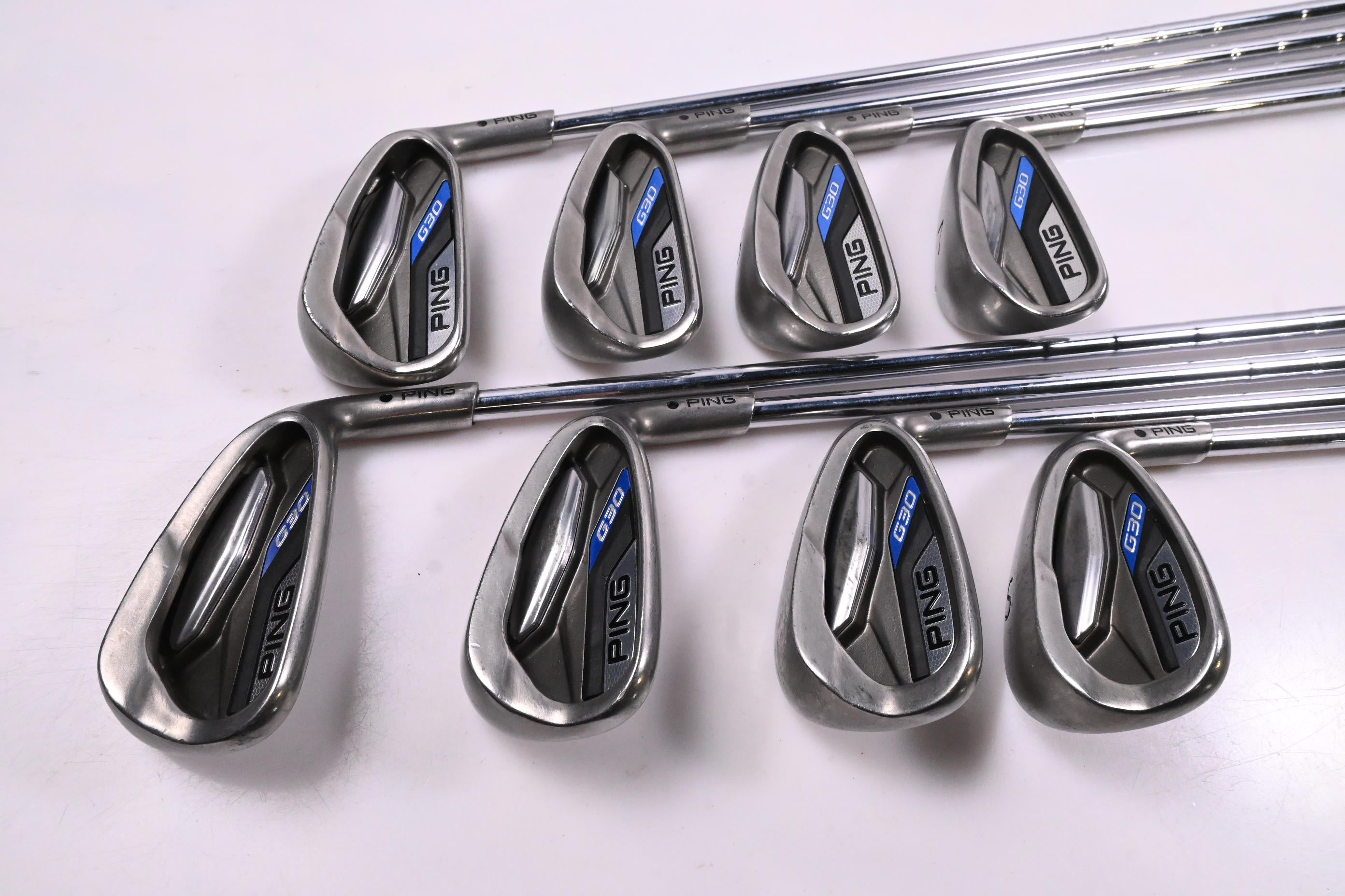 Ping G30 Irons / 4-PW+SW / Black Dot / Regular Flex Ping CFS Distance Shafts