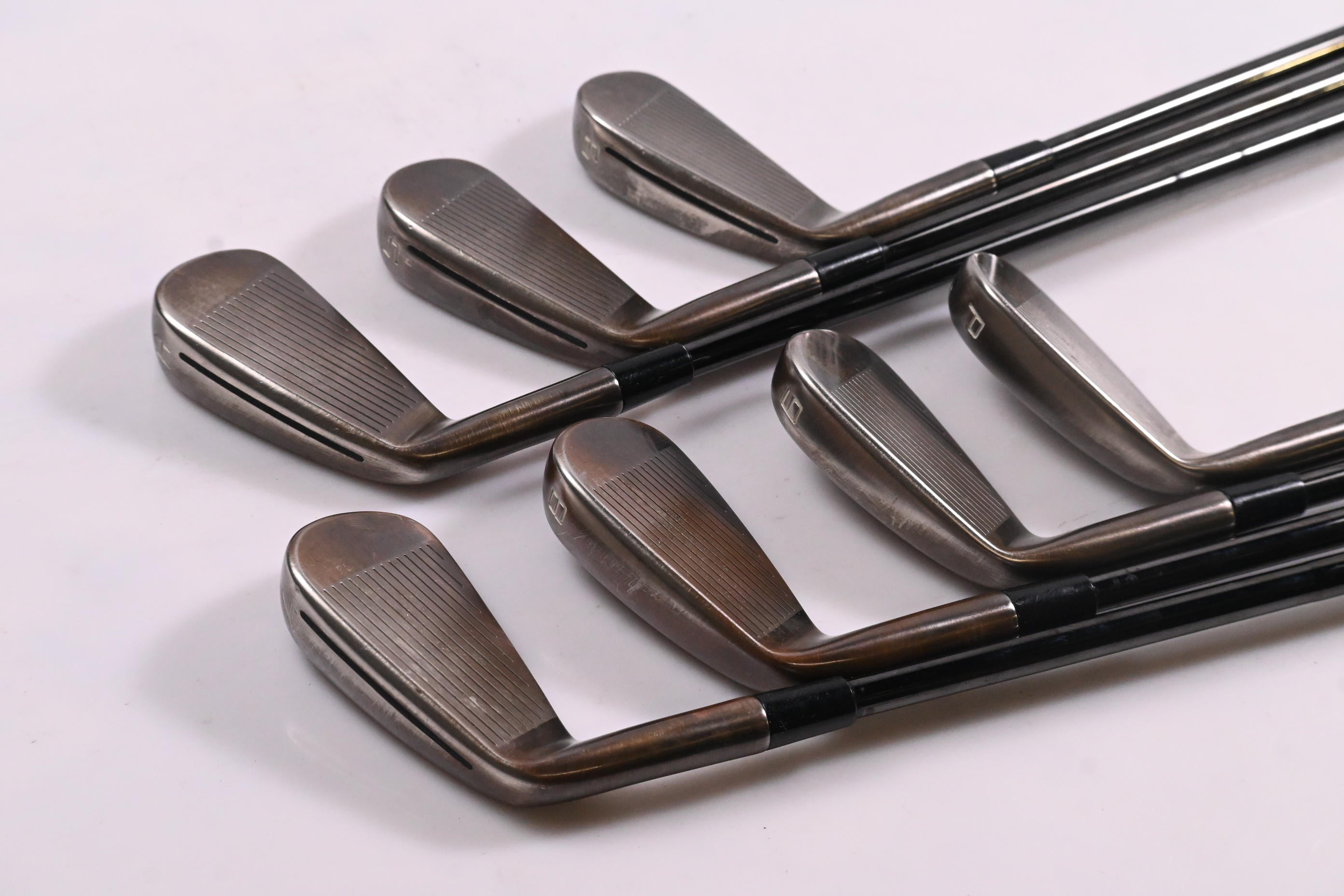 Taylormade P790 Aged Copper Irons / 4-PW / Stiff Flex KBS Tour Shafts