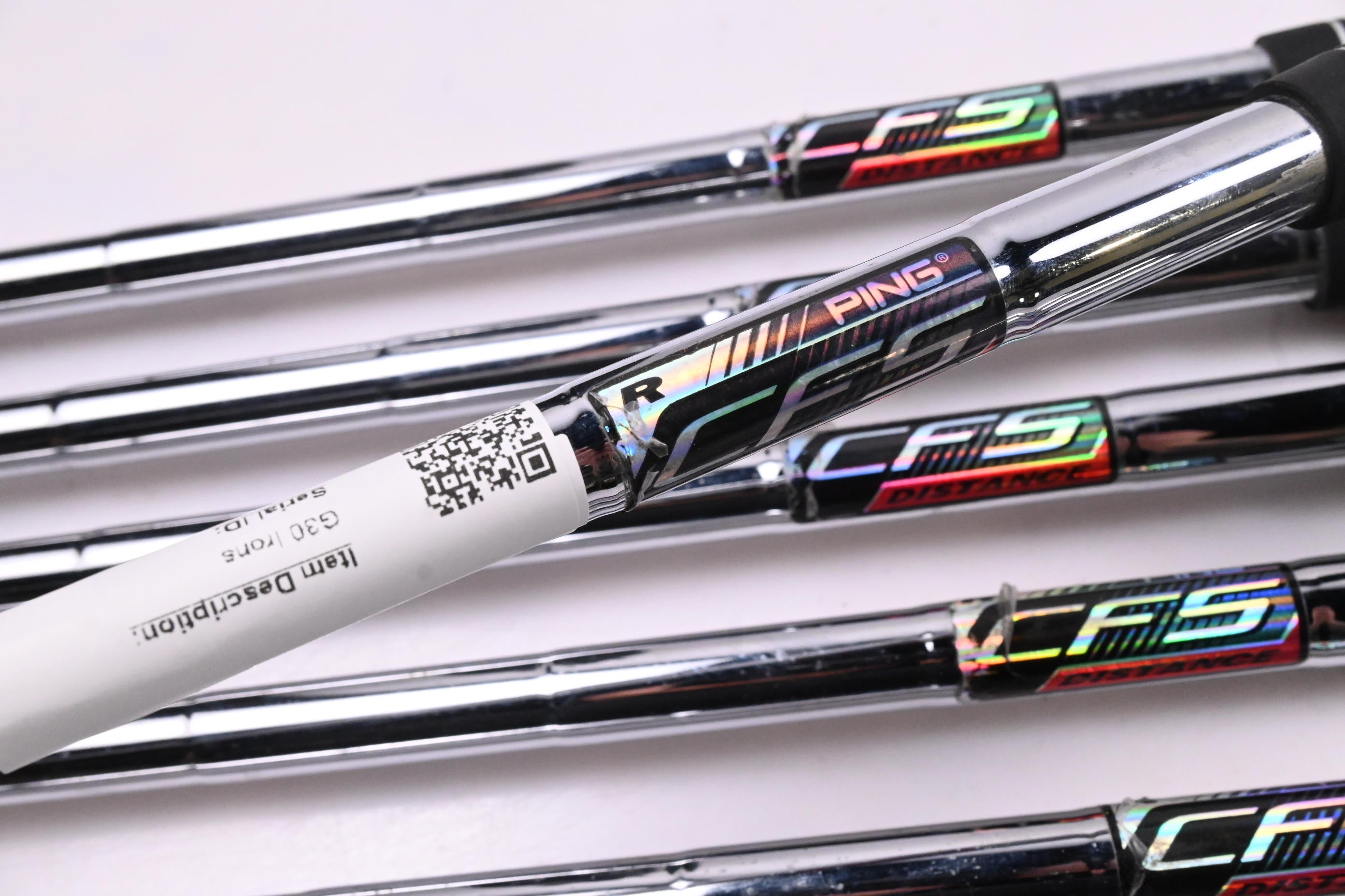Ping G30 Irons / 4-PW+SW / Black Dot / Regular Flex Ping CFS Distance Shafts